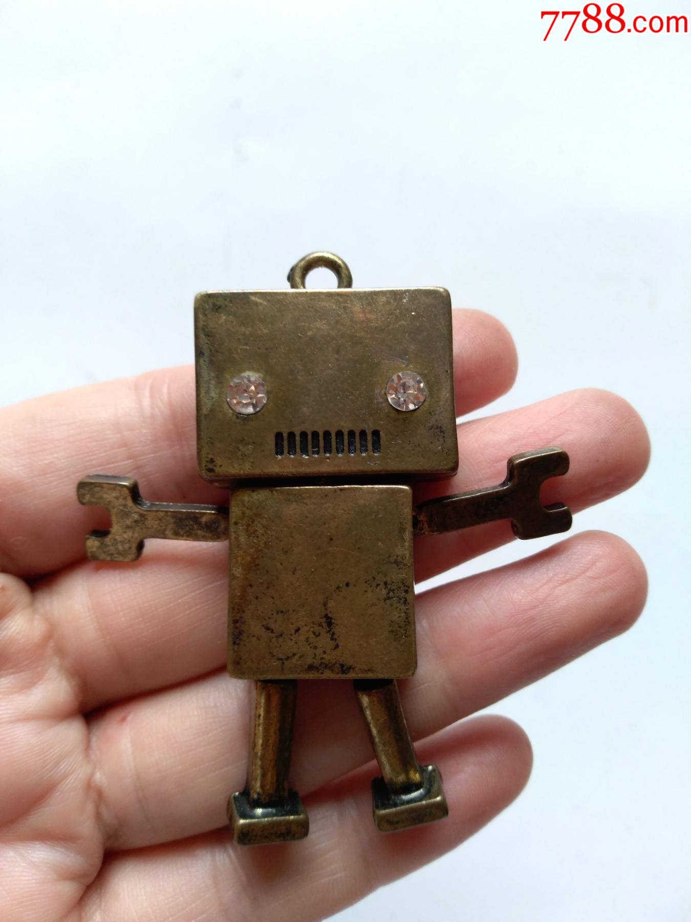 老铜玩具机器人铜的很有意思完好点图放大