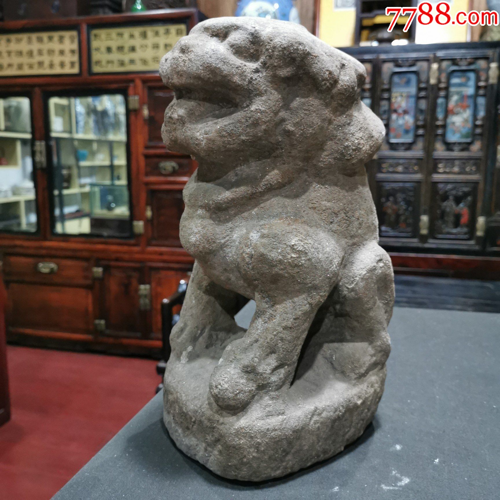 清代石雕狮子摆件