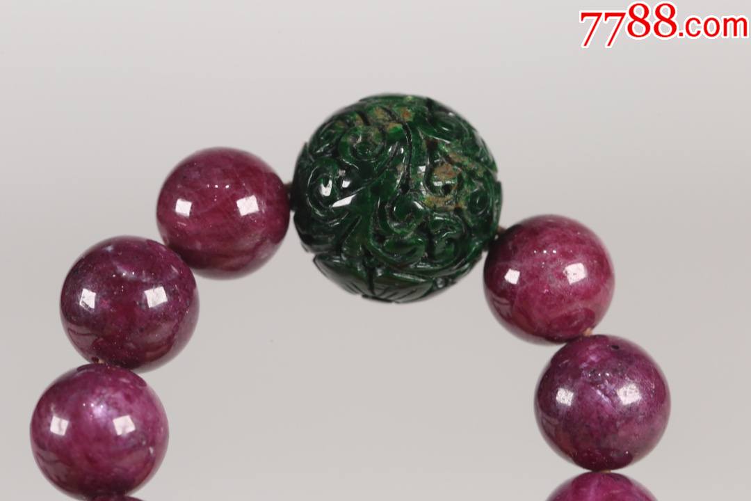 海外回流,清代,老碧玺朝珠