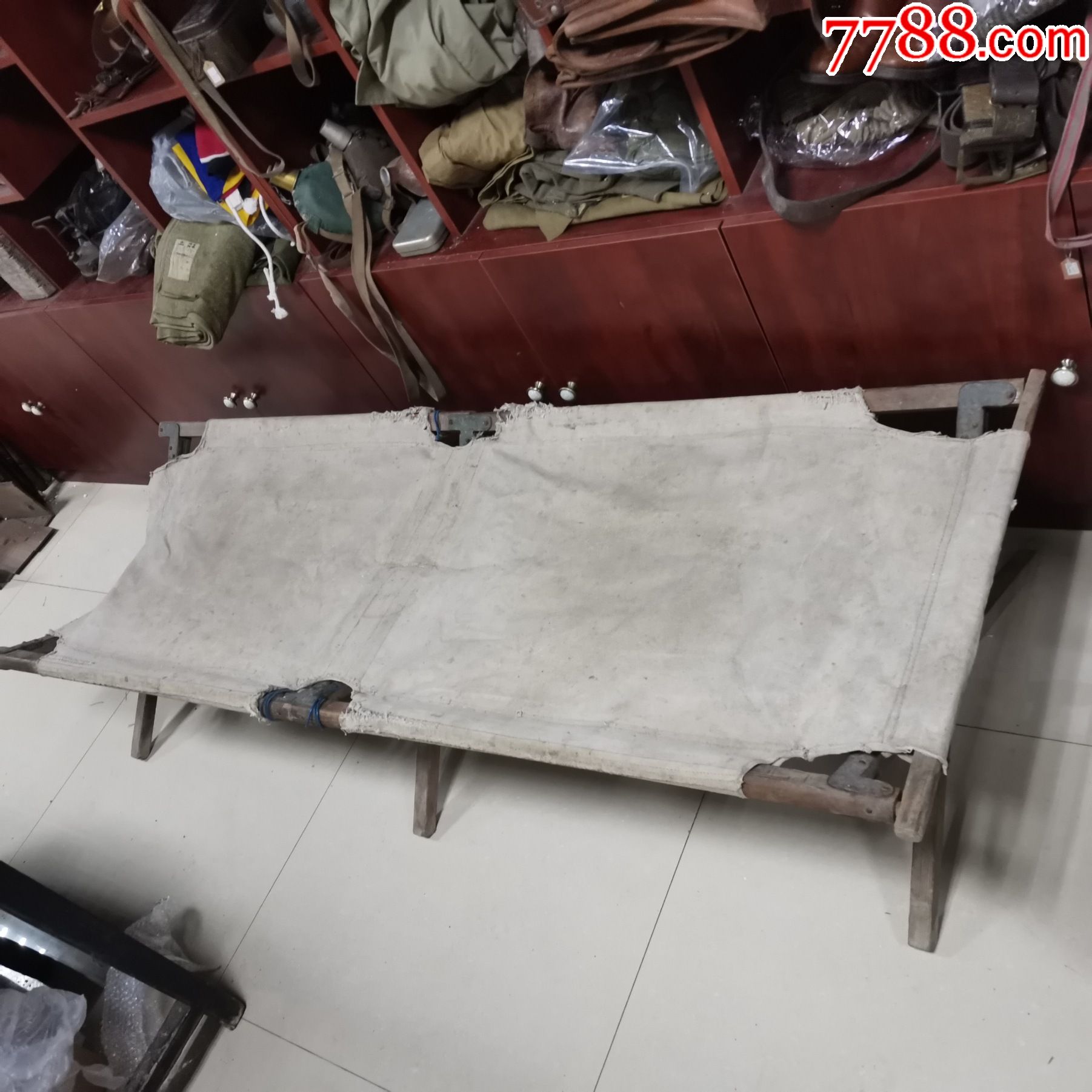 红色收藏抗战时期革命老物件国军八路行军床原品