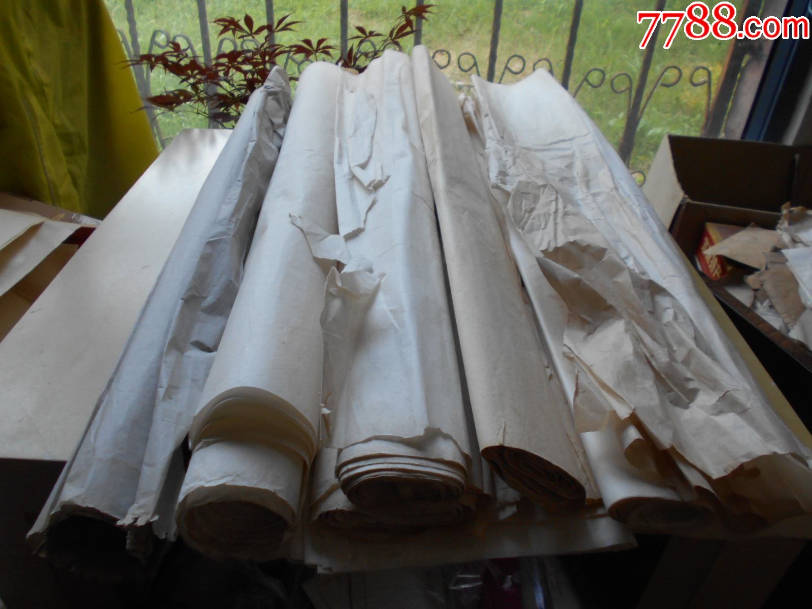 老纸头90年代四尺零散宣纸一批