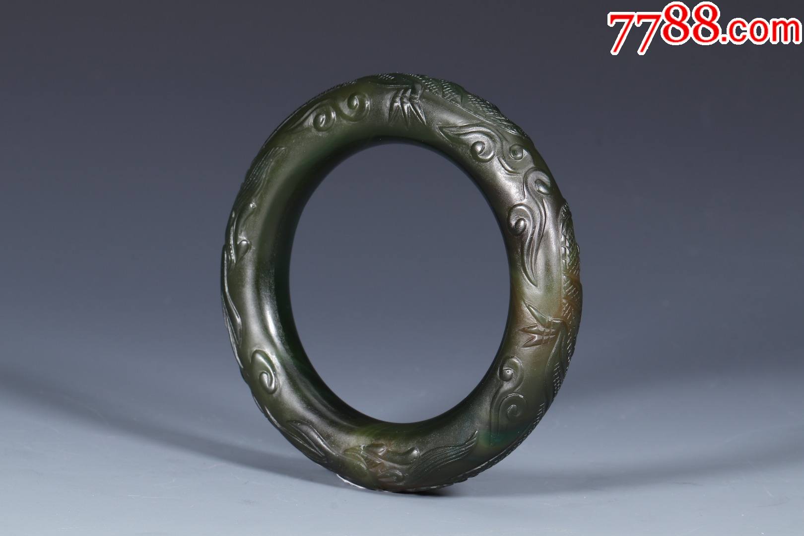 旧藏玛瑙龙纹手镯