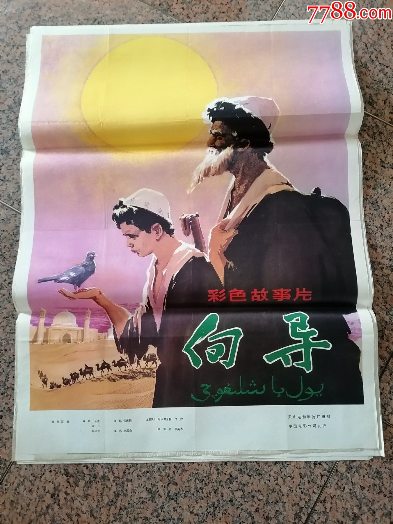 后文电影宣传画485向导天山电影制片厂中国电影公司规格1开9品