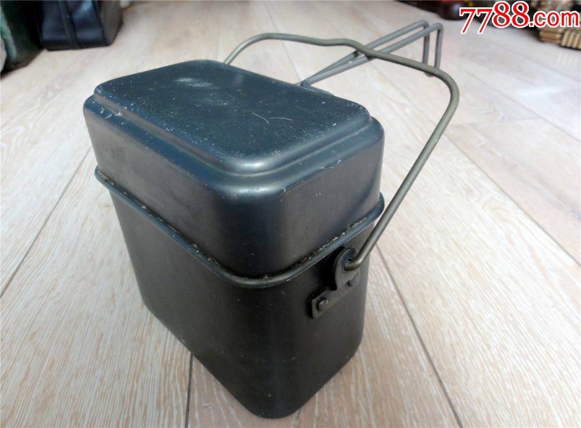 怀旧收藏2108闲置早期我军铝制多层饭盒轻便实用