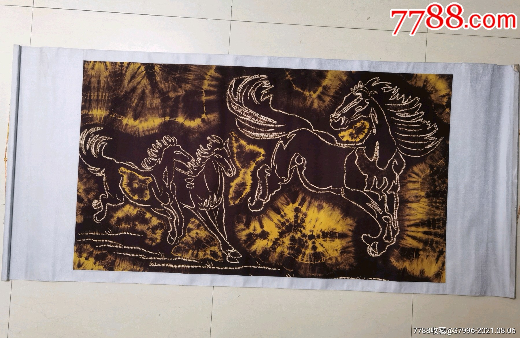 蜡染画"骏马奔驰"