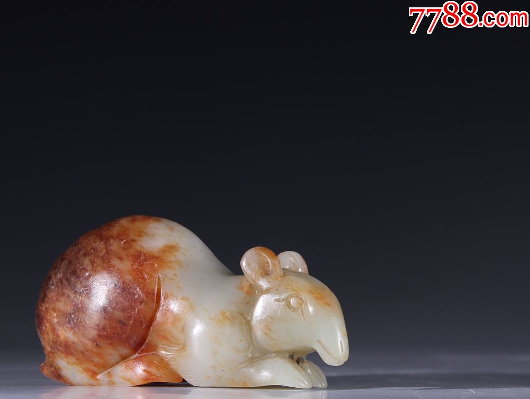 和田玉福鼠摆件