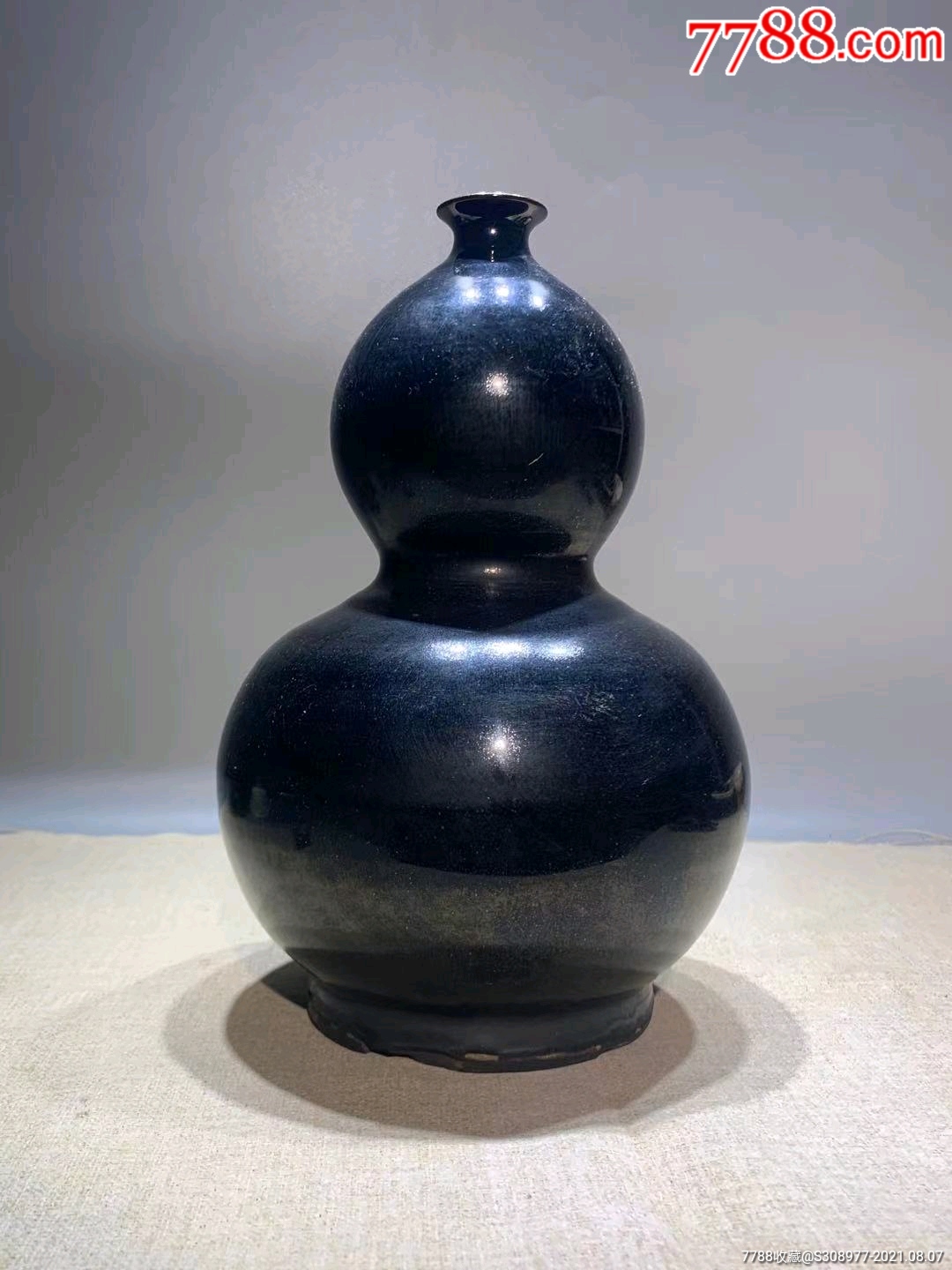 清代黑釉葫芦瓶_黑瓷/天目瓷_第1张_7788瓷器