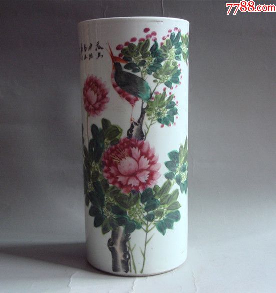 至乙堂民国花鸟帽筒zyta982037