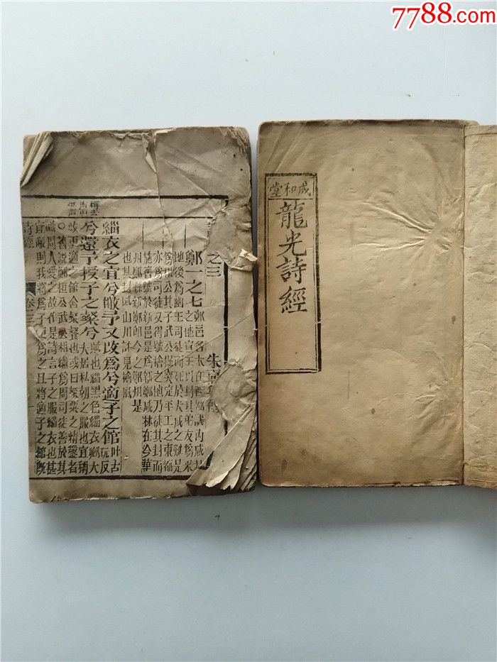 少见洪武正韵成和堂龙光诗经