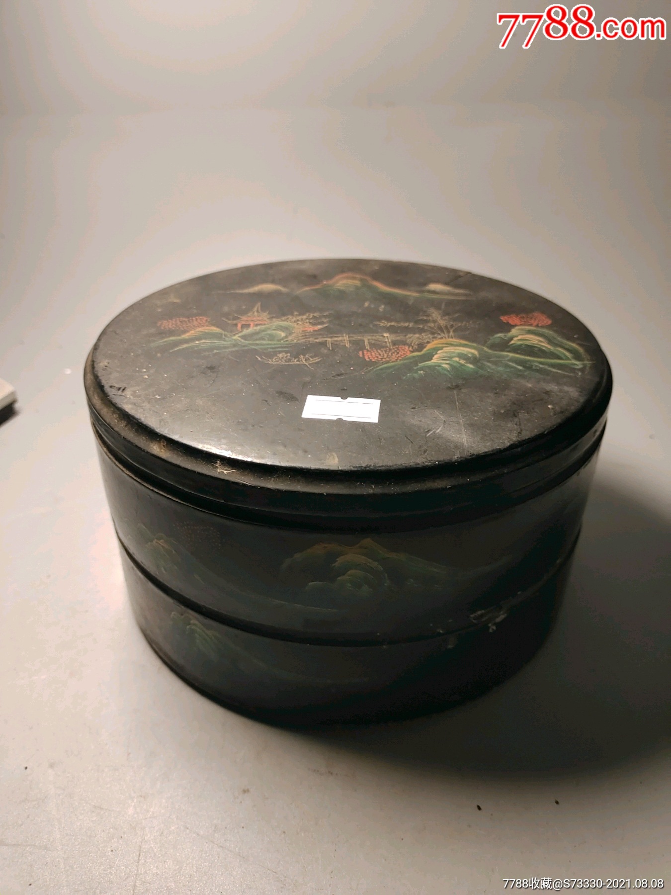 创汇期福州漆器食盒一只缺