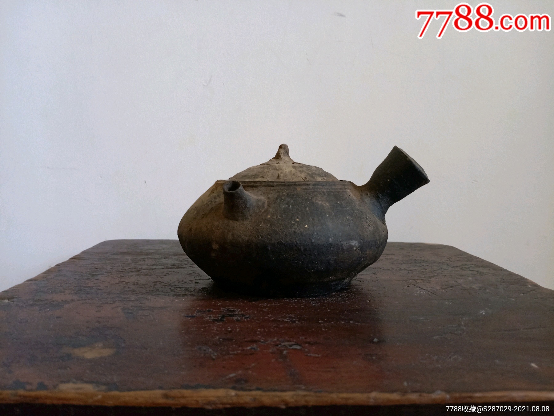 清代陶壶侧把壶砂铫