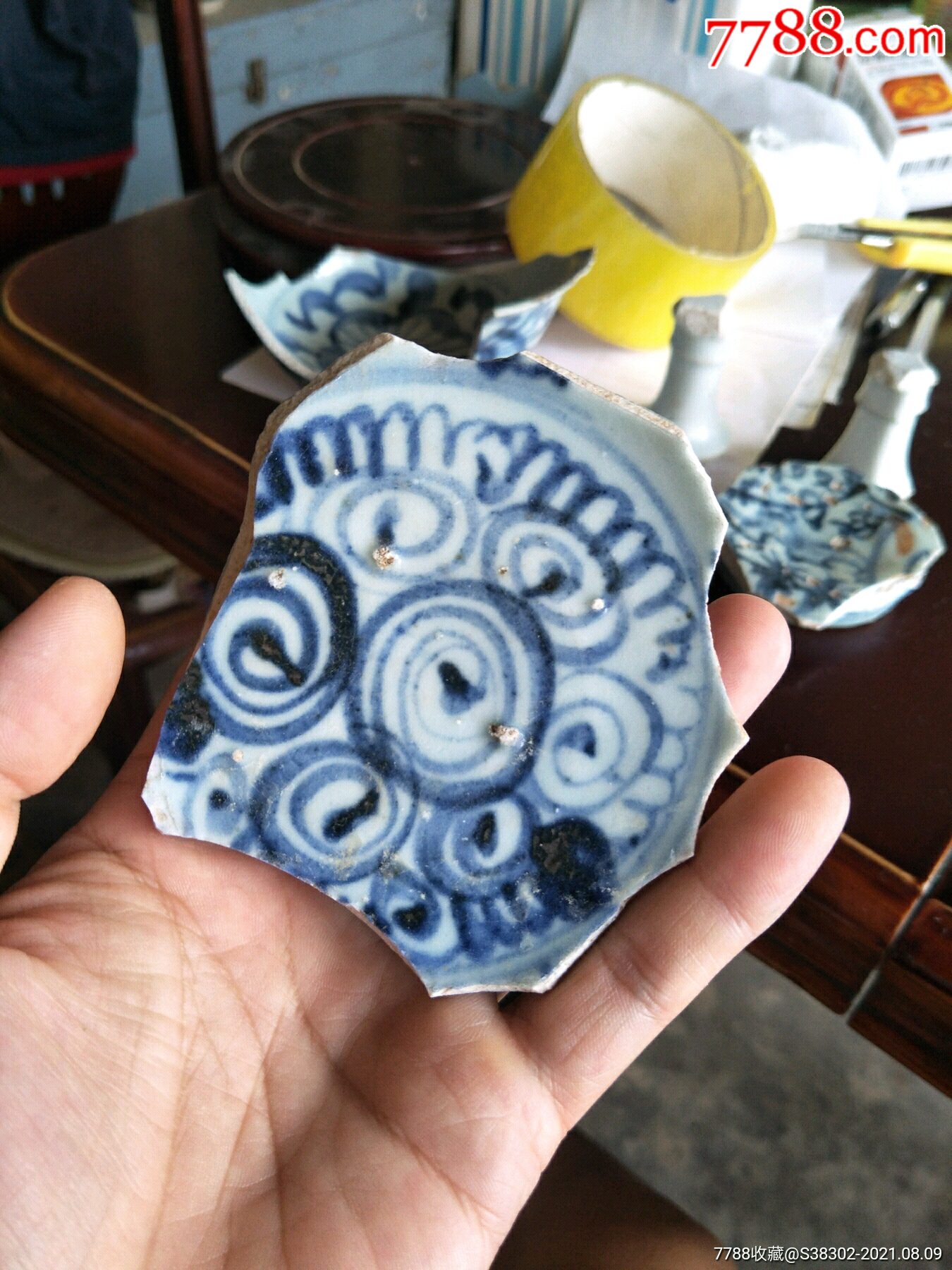 明代空白期青花碗底一枚京杭大运河出品
