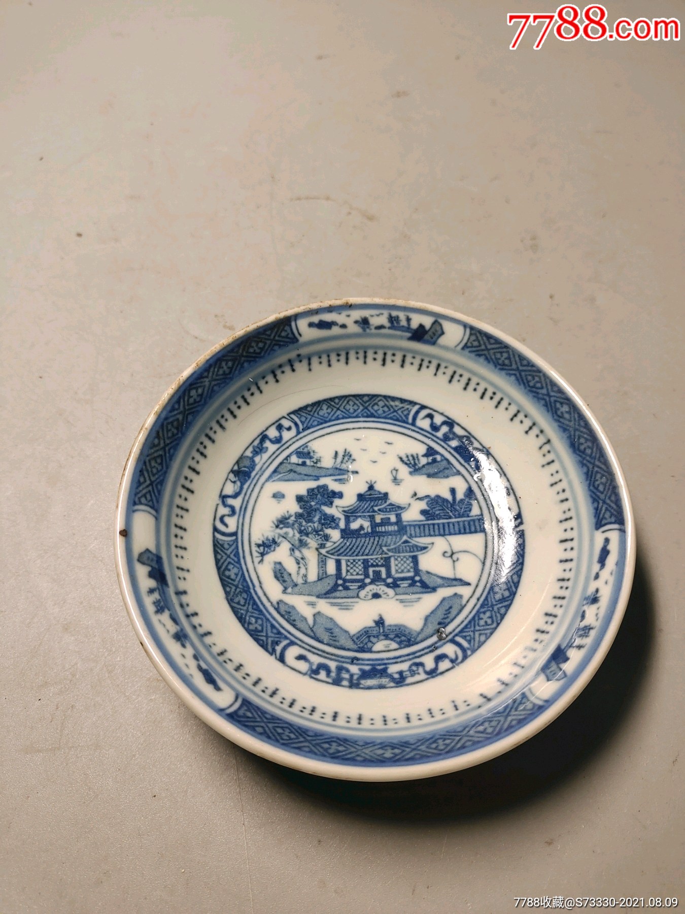 80年代左右景德镇青花梧桐小碟子2