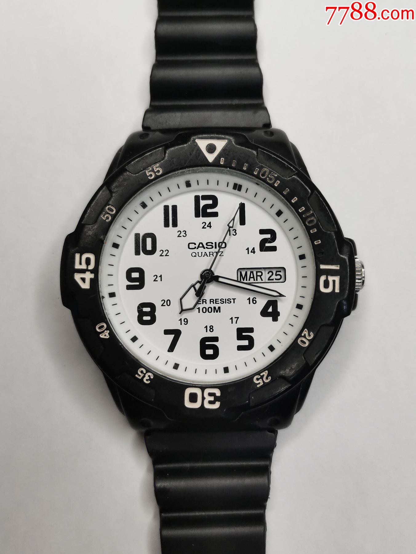 casio卡西欧黑白潮流手表男士mrw200h运动防水潮夜光时针