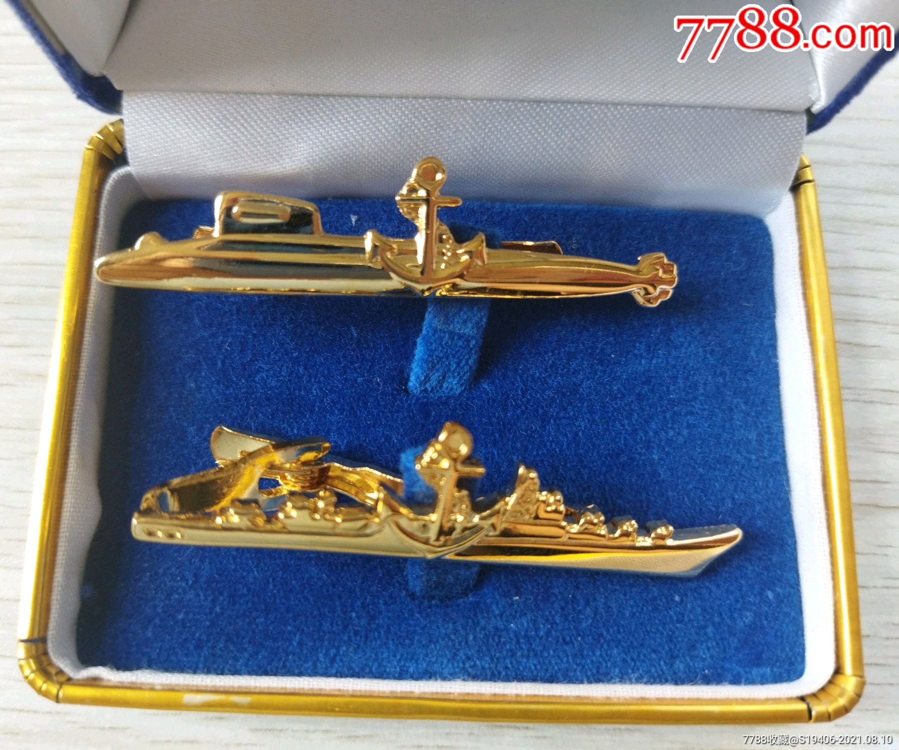 海军领带夹一对-领带夹-7788集邮集卡