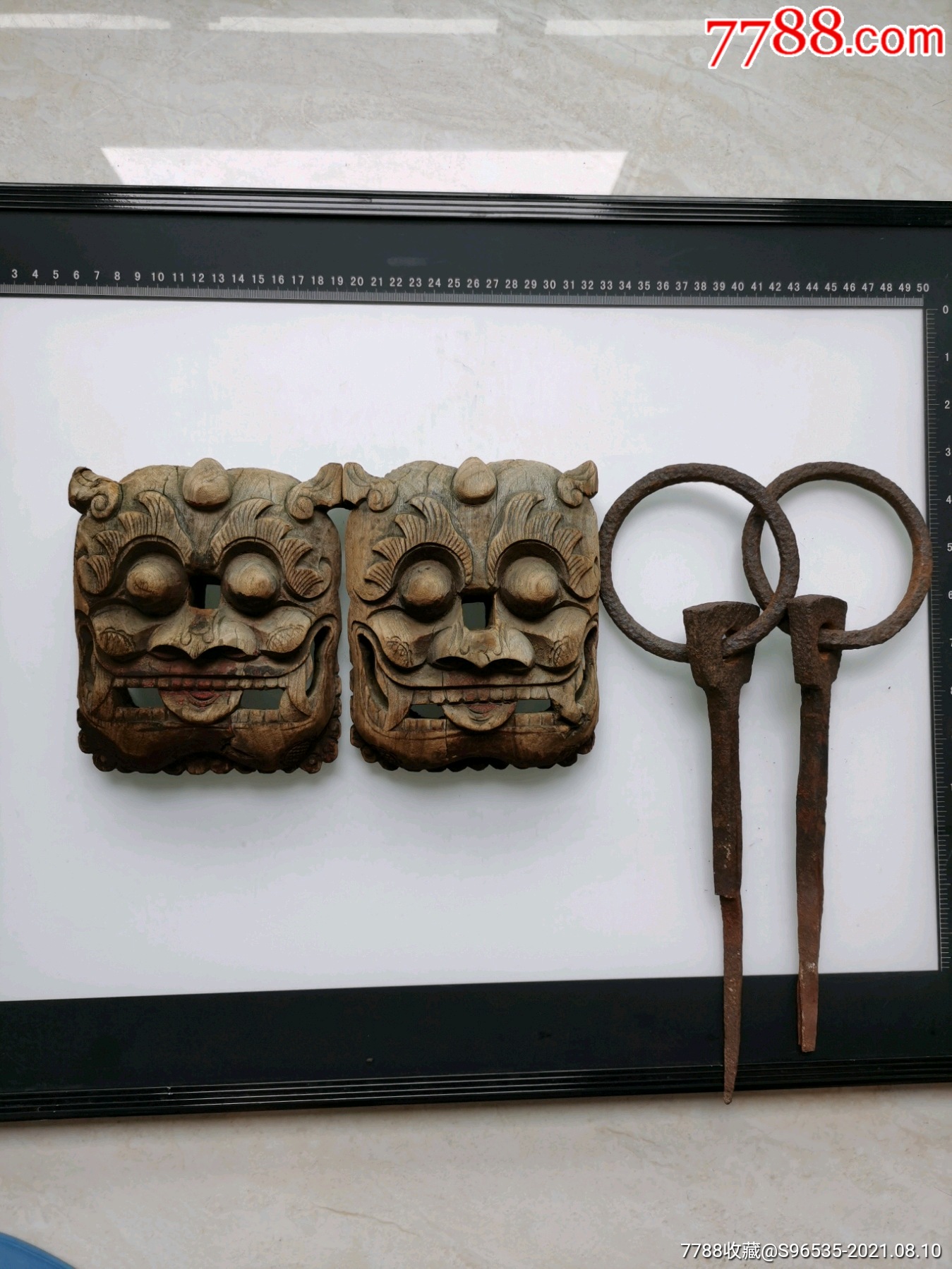 少见清代大门上的吞口面具_古今多少事【7788琉璃收藏】