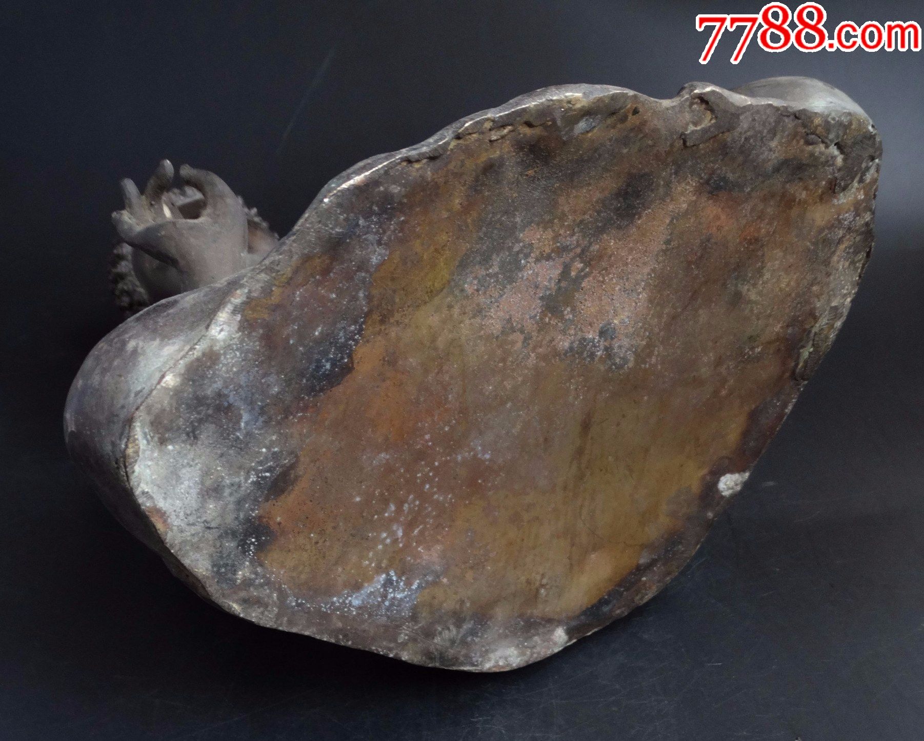 48古玩古董老货真品铜器收藏摆件雕刻黄铜质佛像封底释迦摩尼座像