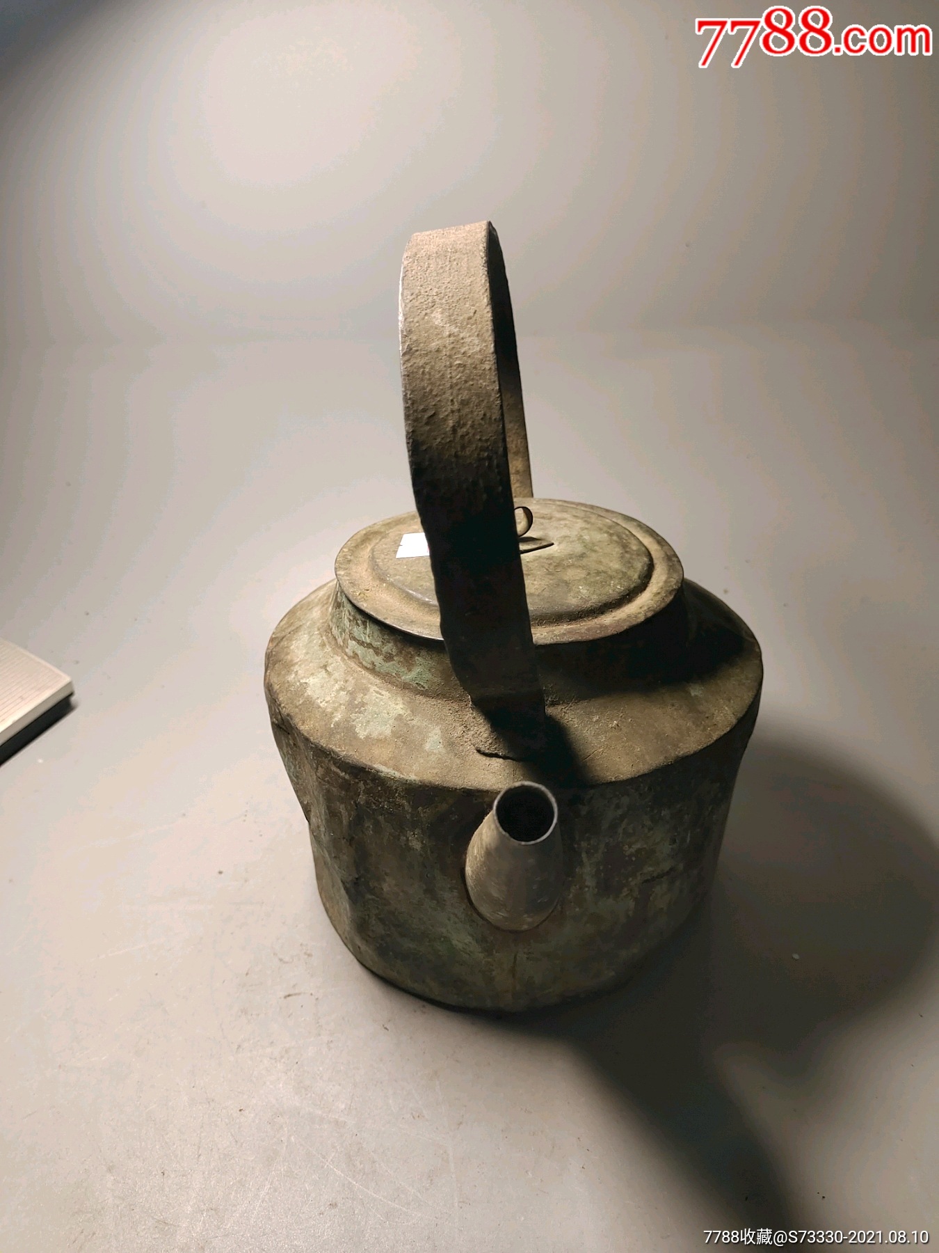 怀旧收藏民俗老物件民国时期铜皮茶壶一把变形