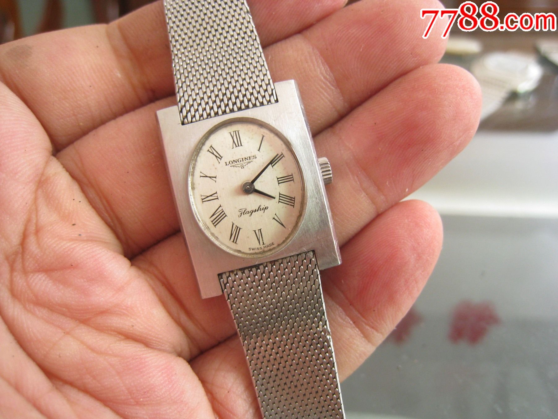 瑞士古董表浪琴410中古表(手动机械)女全原-手表/腕表-7788古币收藏