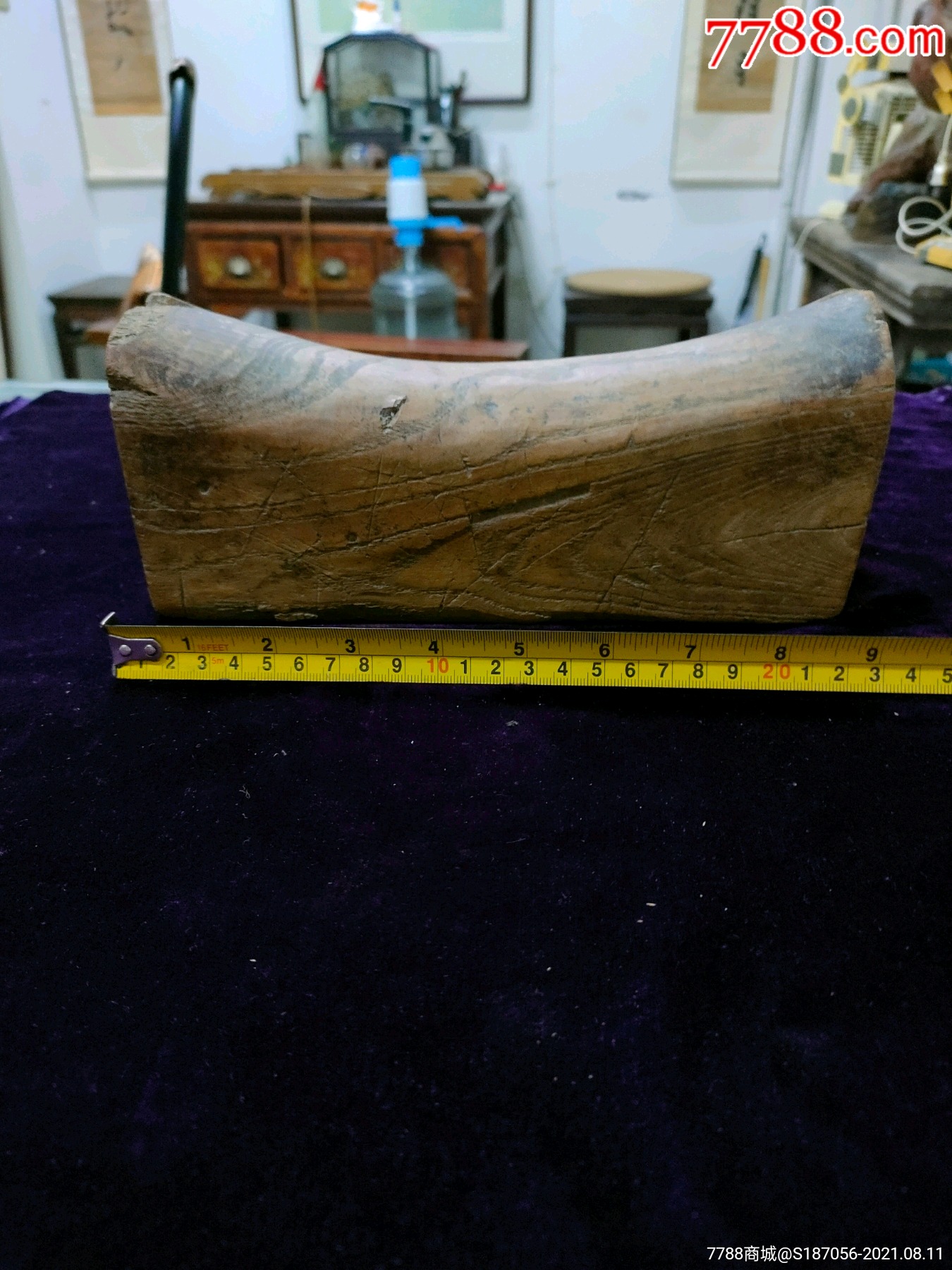 民国榆木元宝枕