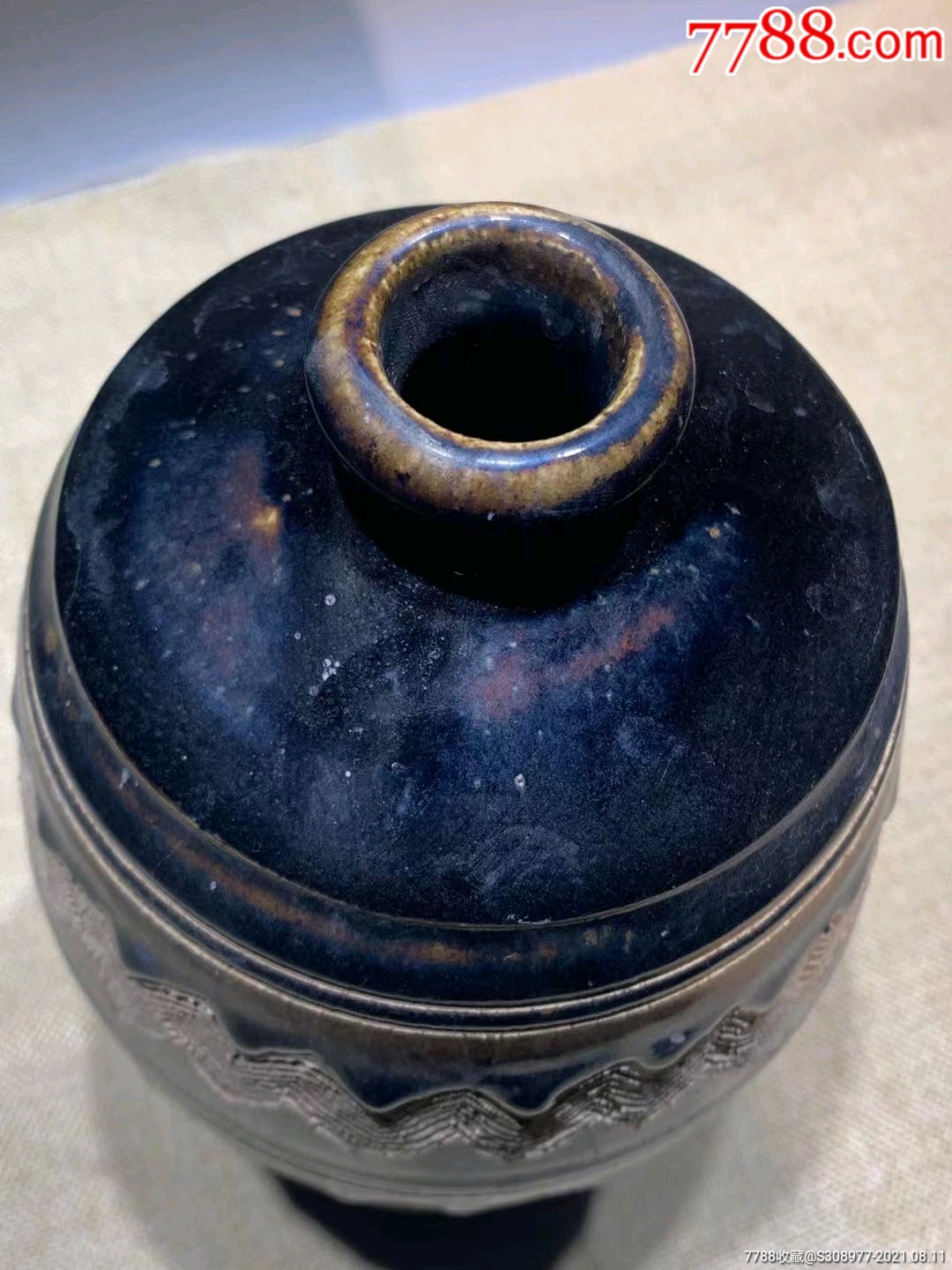 西夏黑釉水波纹_黑瓷/天目瓷_第2张_7788瓷器