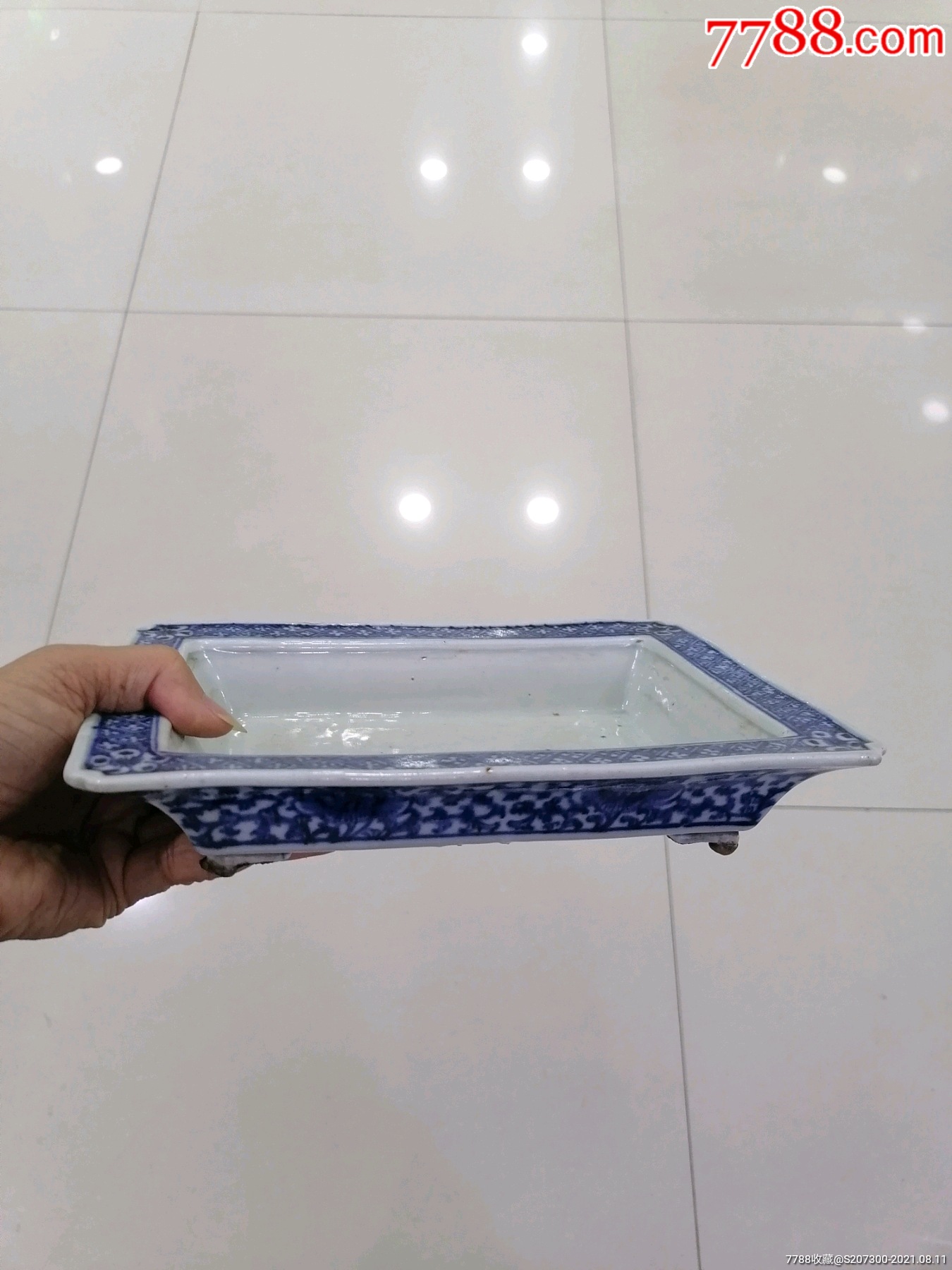 清中期水仙盆_青花瓷_第1张_7788钟表收藏
