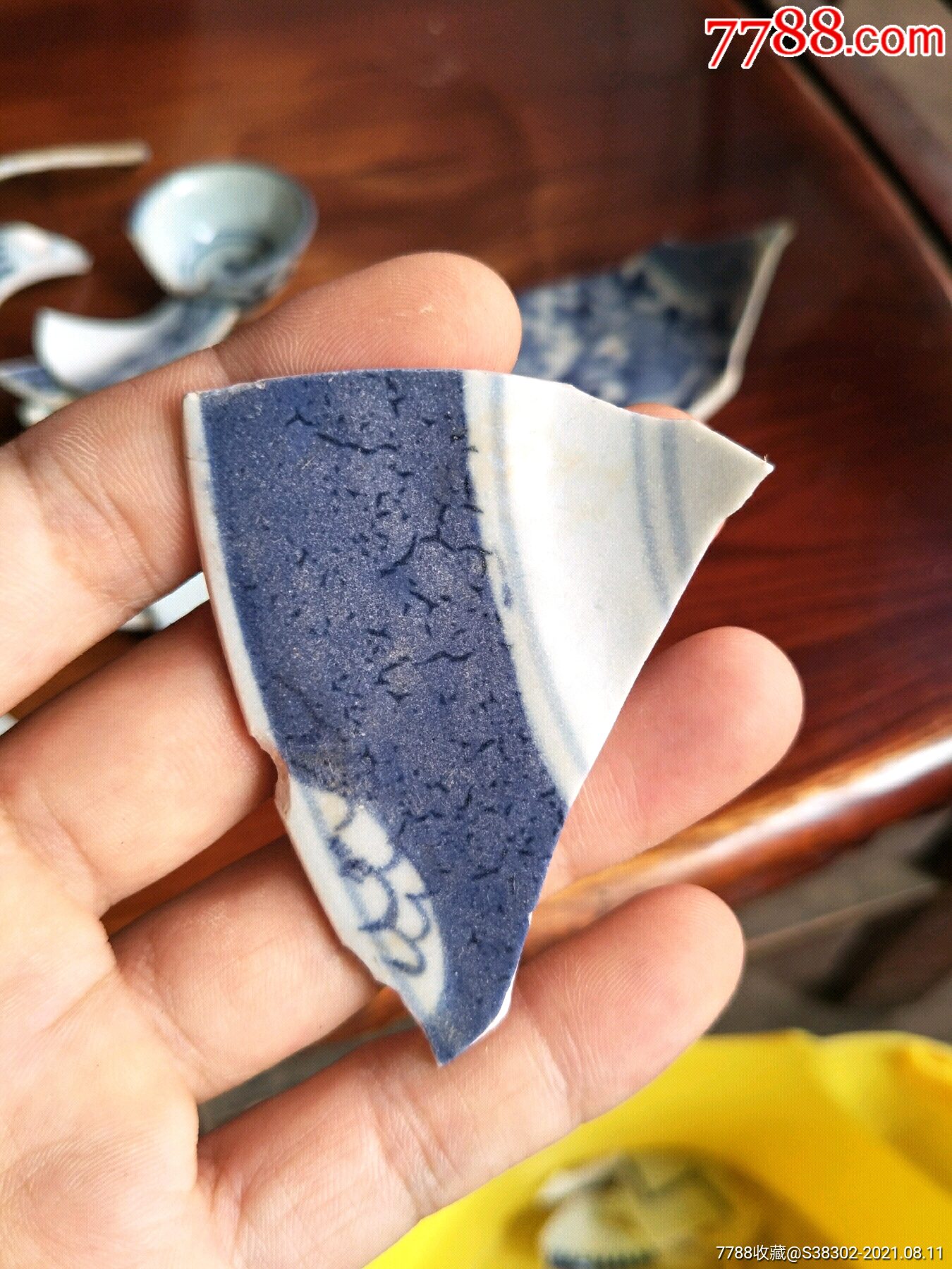 清代青花瓷片残片临清运河古玩店万枚瓷片标本馆