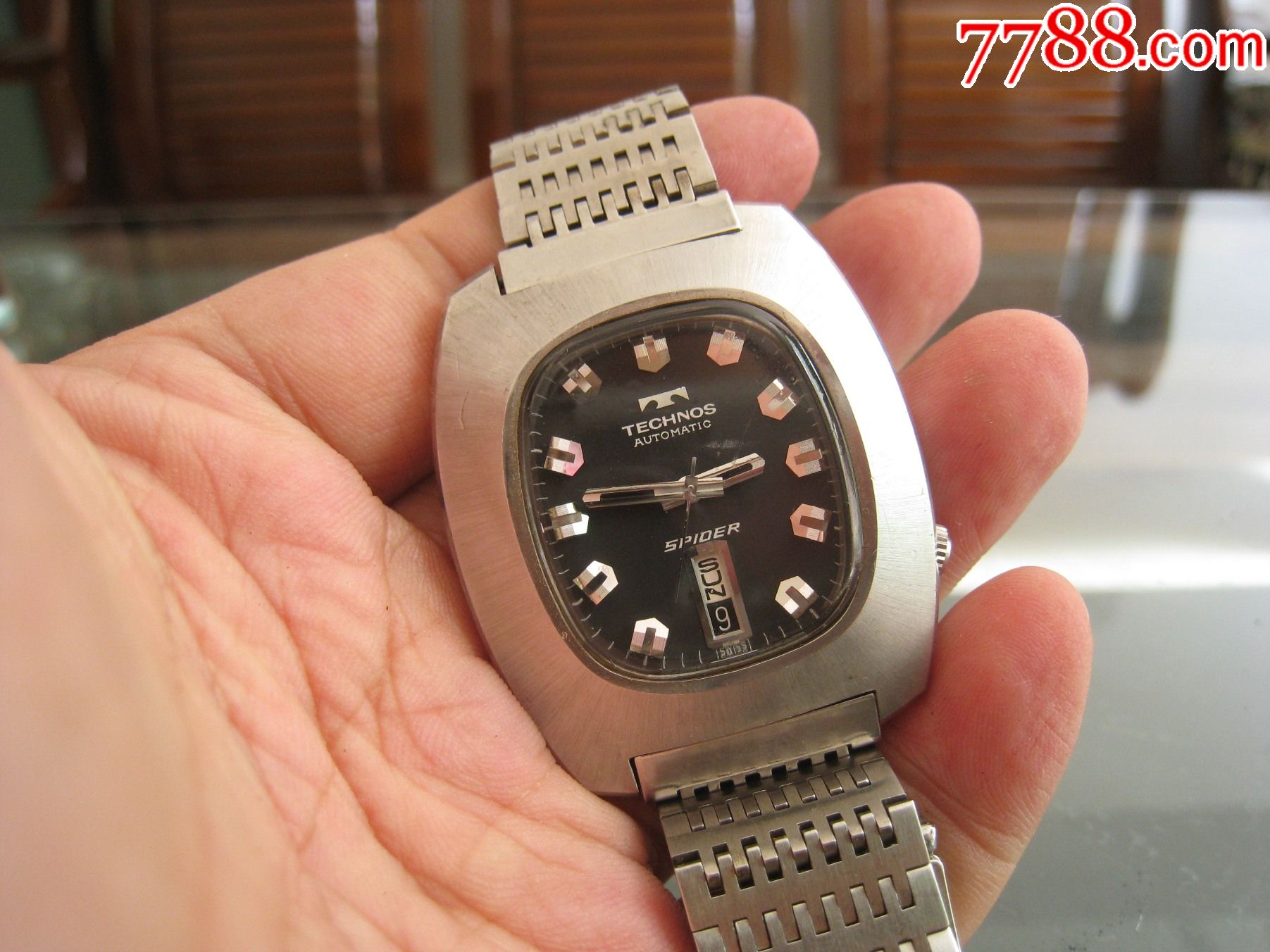 瑞士古董表钨钢天克诺2638中古表(自动机械)男好品全原_价格66元_第1