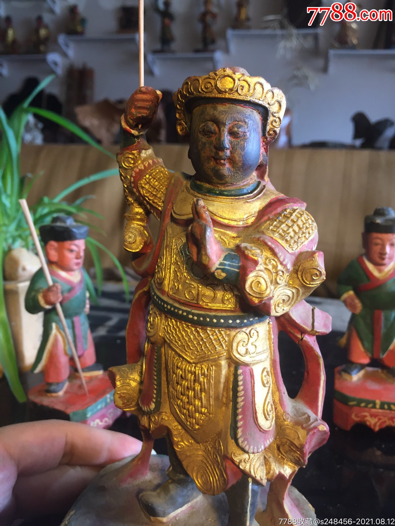 老木雕神像造像佛像古玩清代摆设雕摆件木器雕塑艺术尺寸说明如图