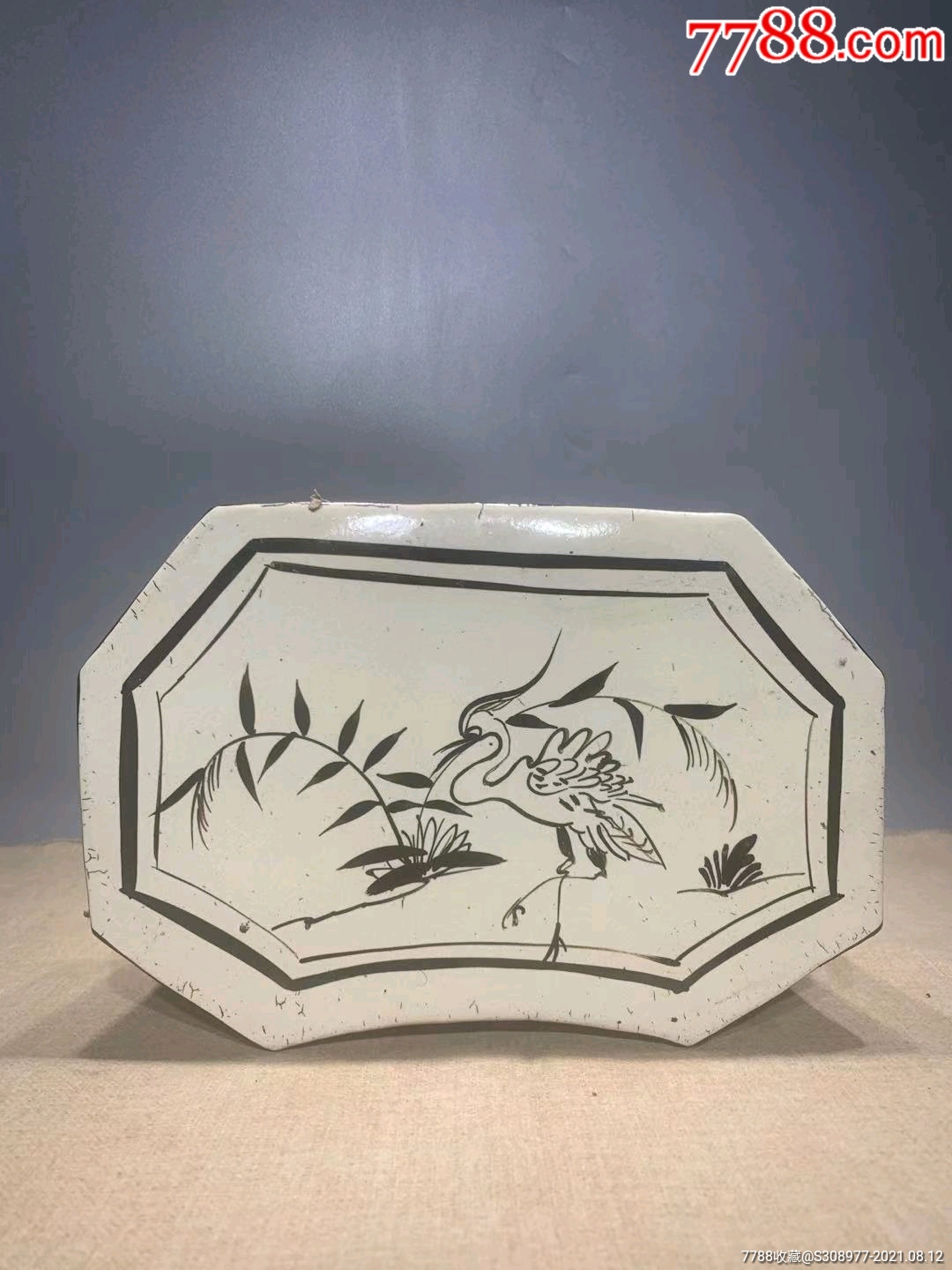 宋元白底黑花动物瓷枕头_价格1580元_第1张_7788收藏__收藏热线