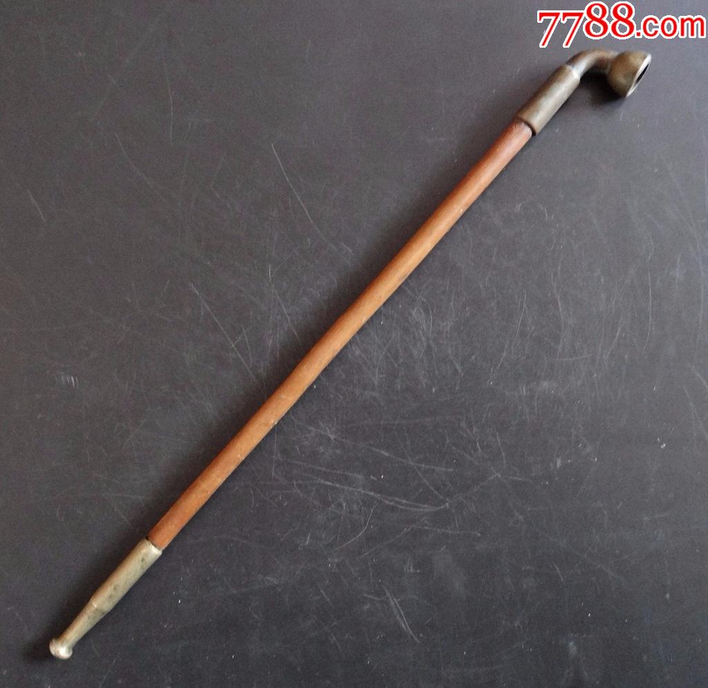 79古玩古董收藏铜器竹器烟器清代民国长烟杆烟具烟盒