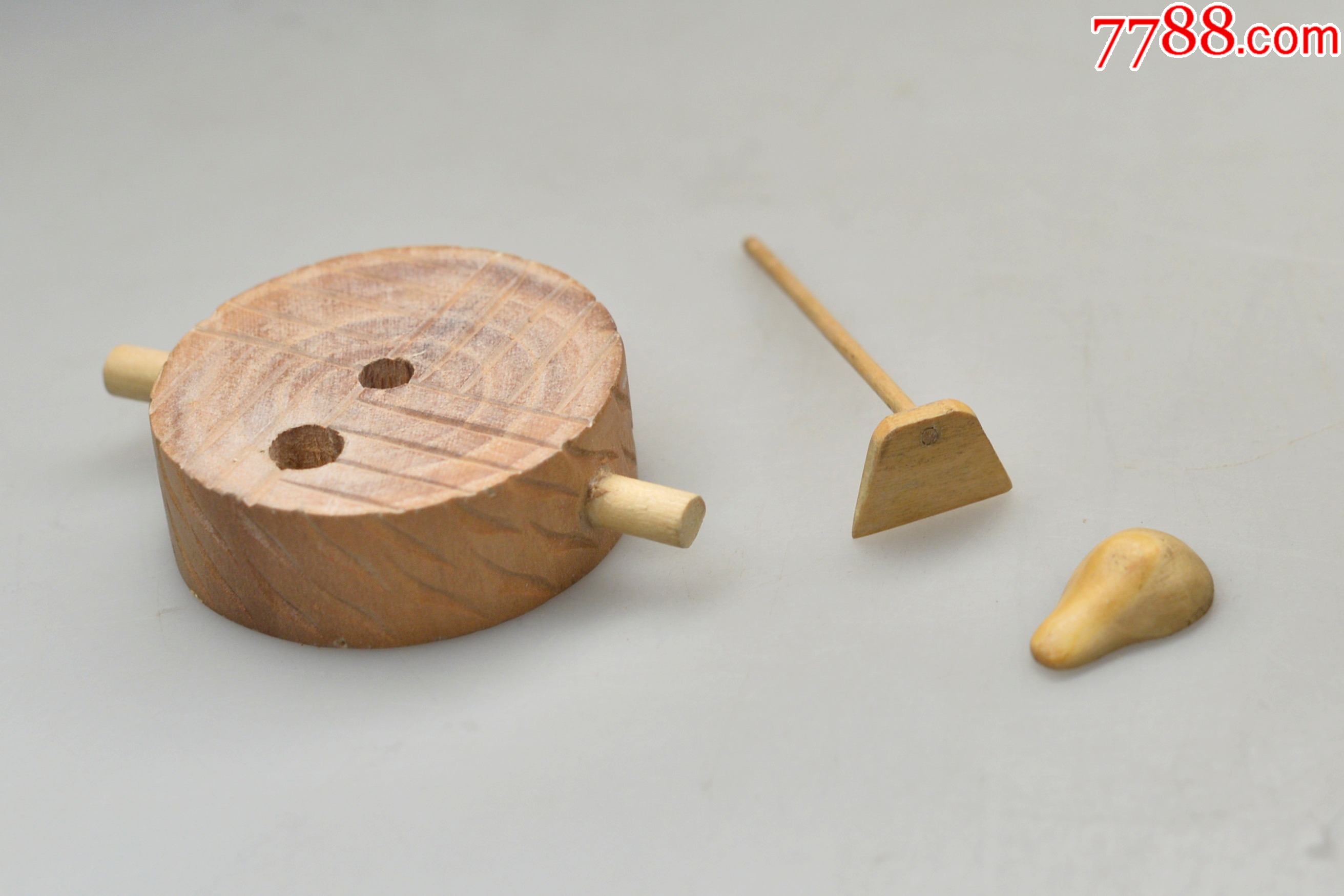 包邮微缩模型摆件实木质五谷丰登石磨风车磨盘黄杨木工艺品艺术品