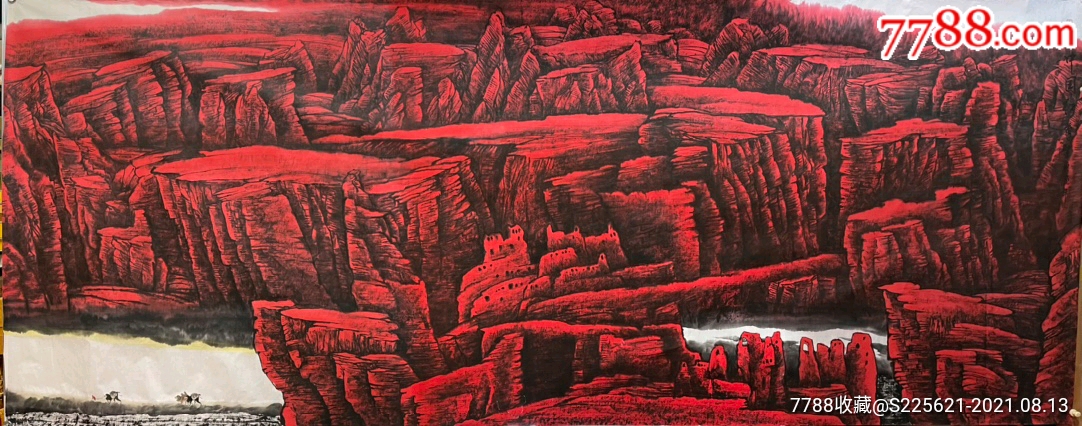 周尊圣〈中国红〉丈二作品