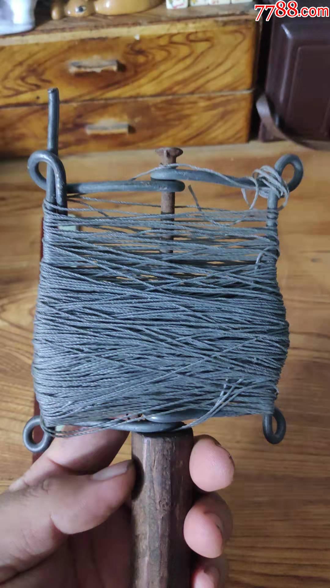 上世纪70-80年代老式自制玩具风筝轴风筝线民俗怀旧老物品.