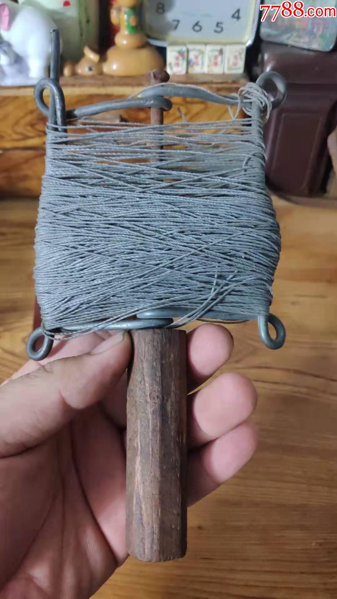 上世纪70-80年代老式自制玩具风筝轴风筝线民俗怀旧老物品.