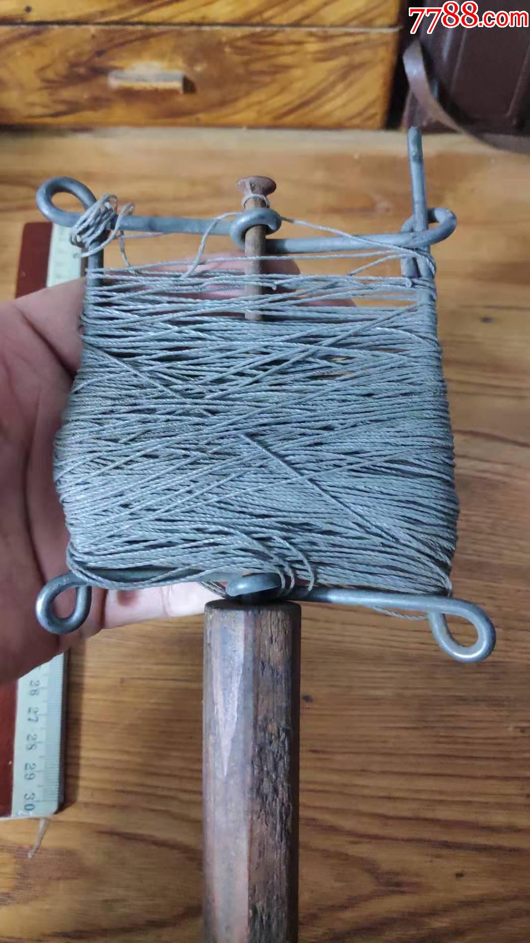 上世纪70-80年代老式自制玩具风筝轴风筝线民俗怀旧老物品.