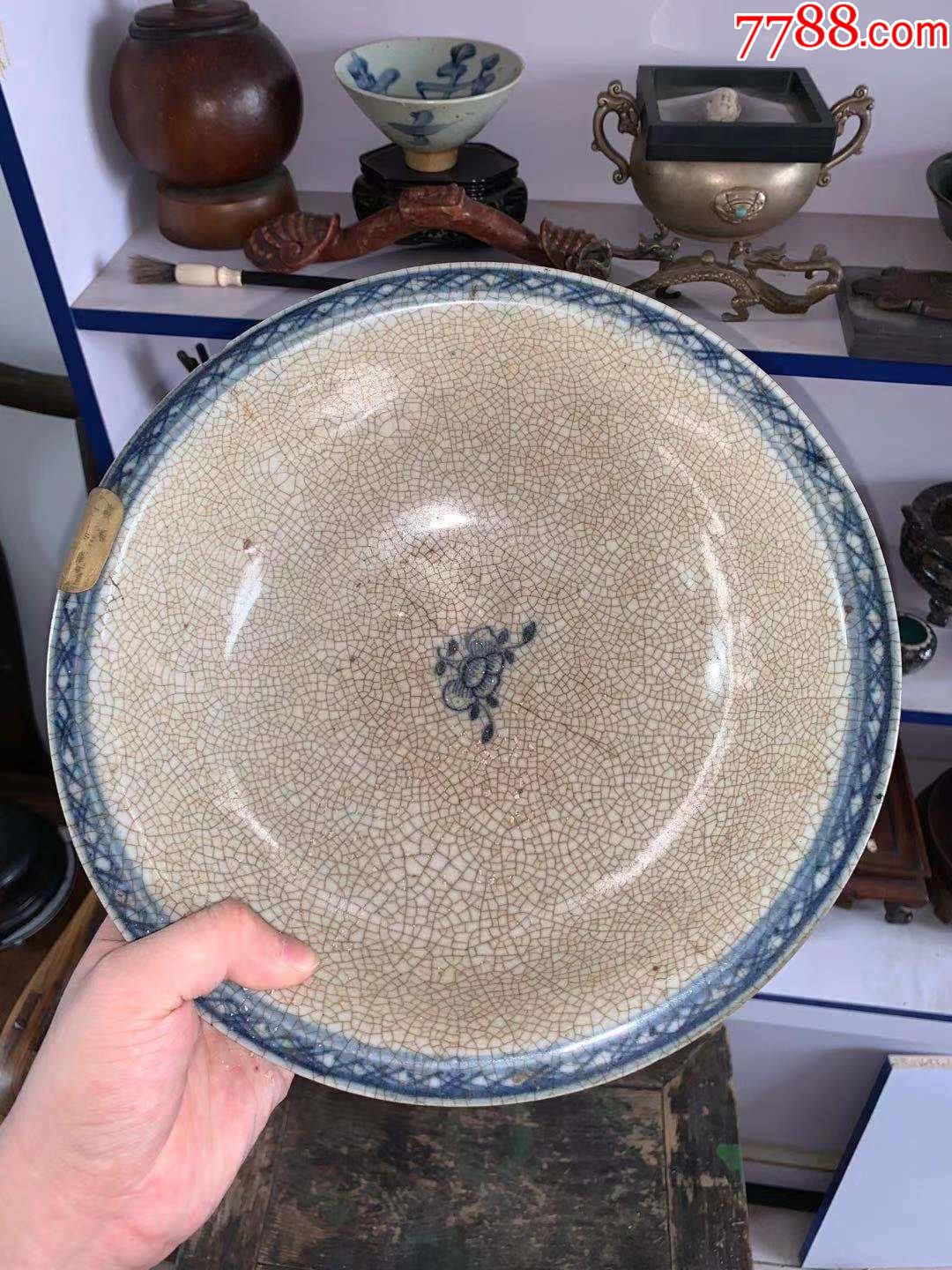 道光年间青花碎瓷碗