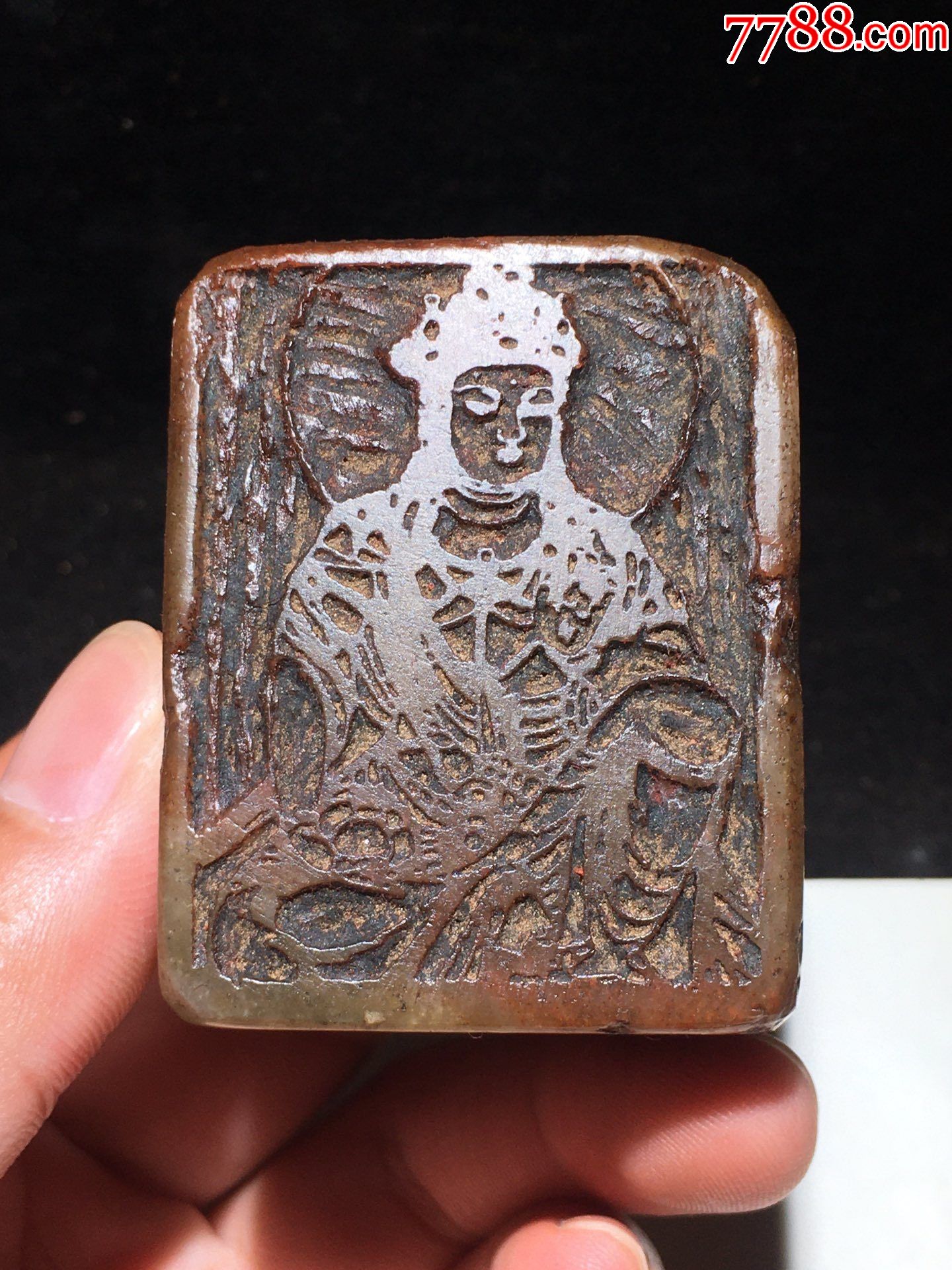 旧藏寿山石佛像印章