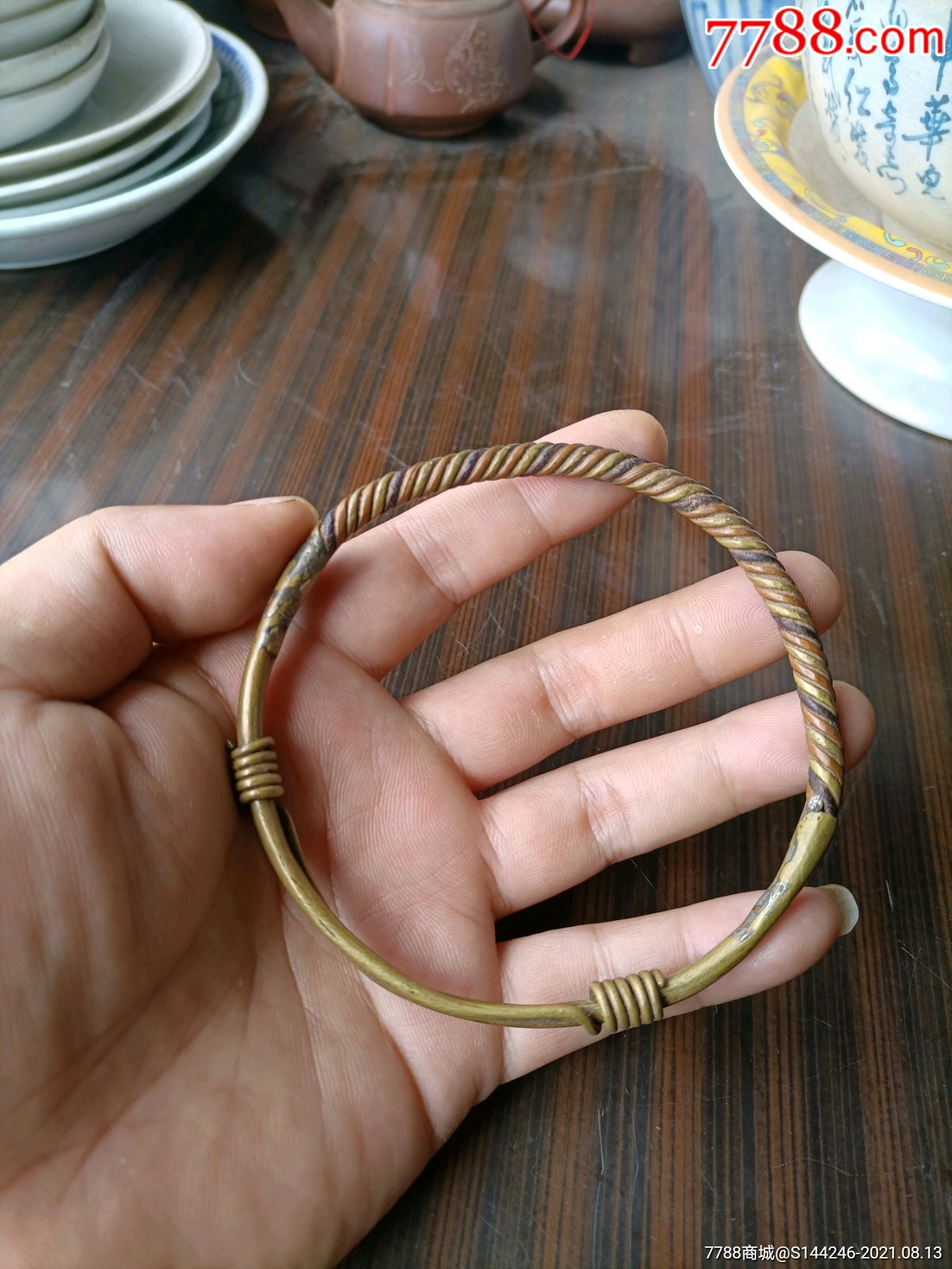 清代三色铜镯子