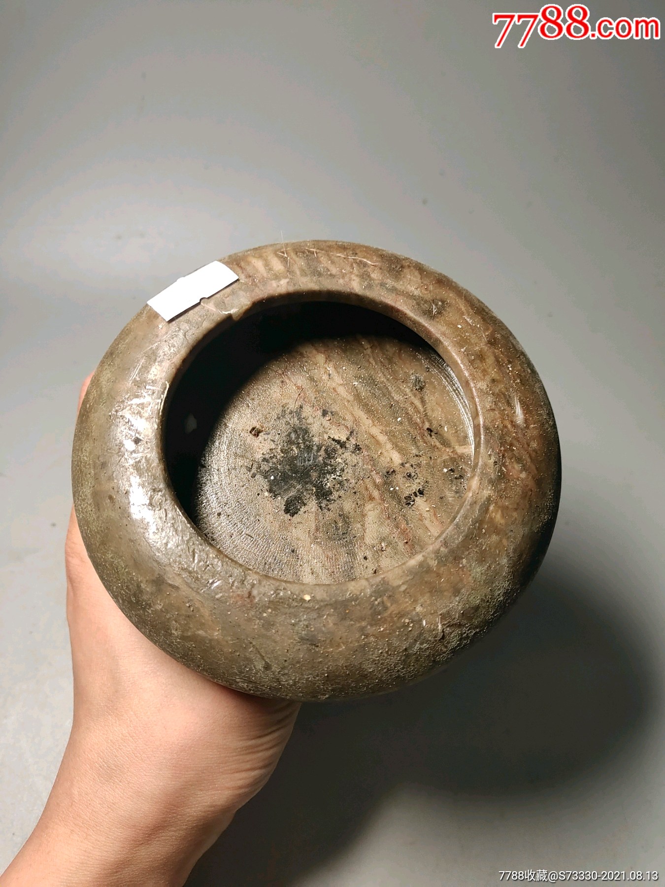 创汇期石头高足小笔洗一只