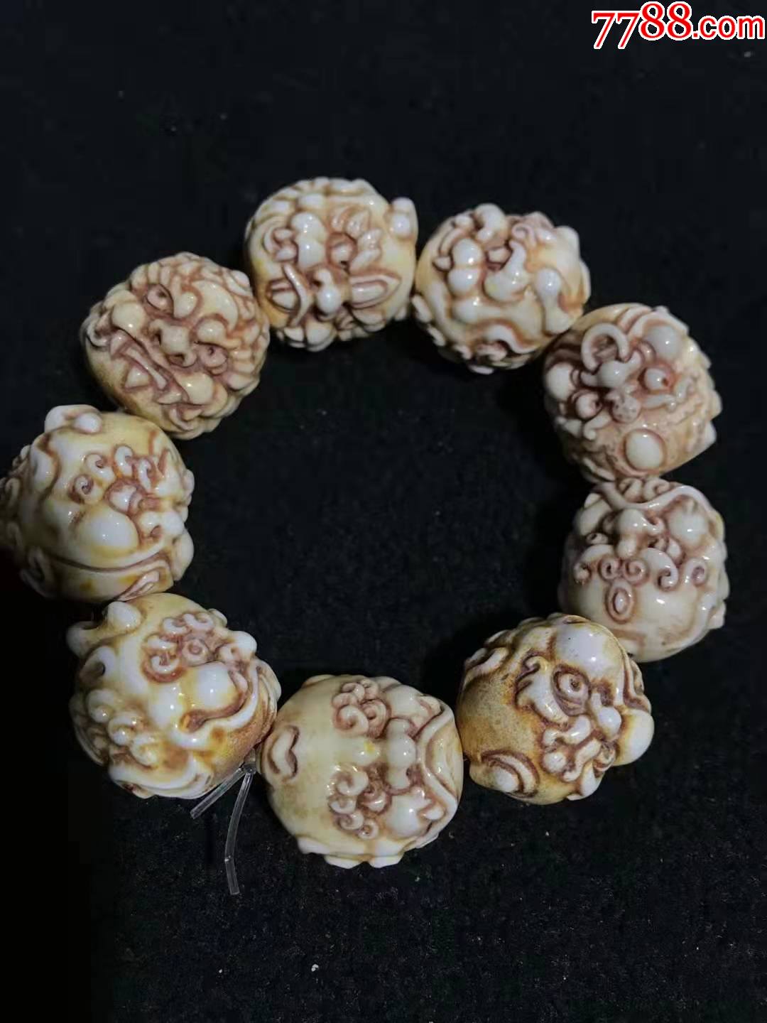 旧藏龙生九子鹿角珠手串