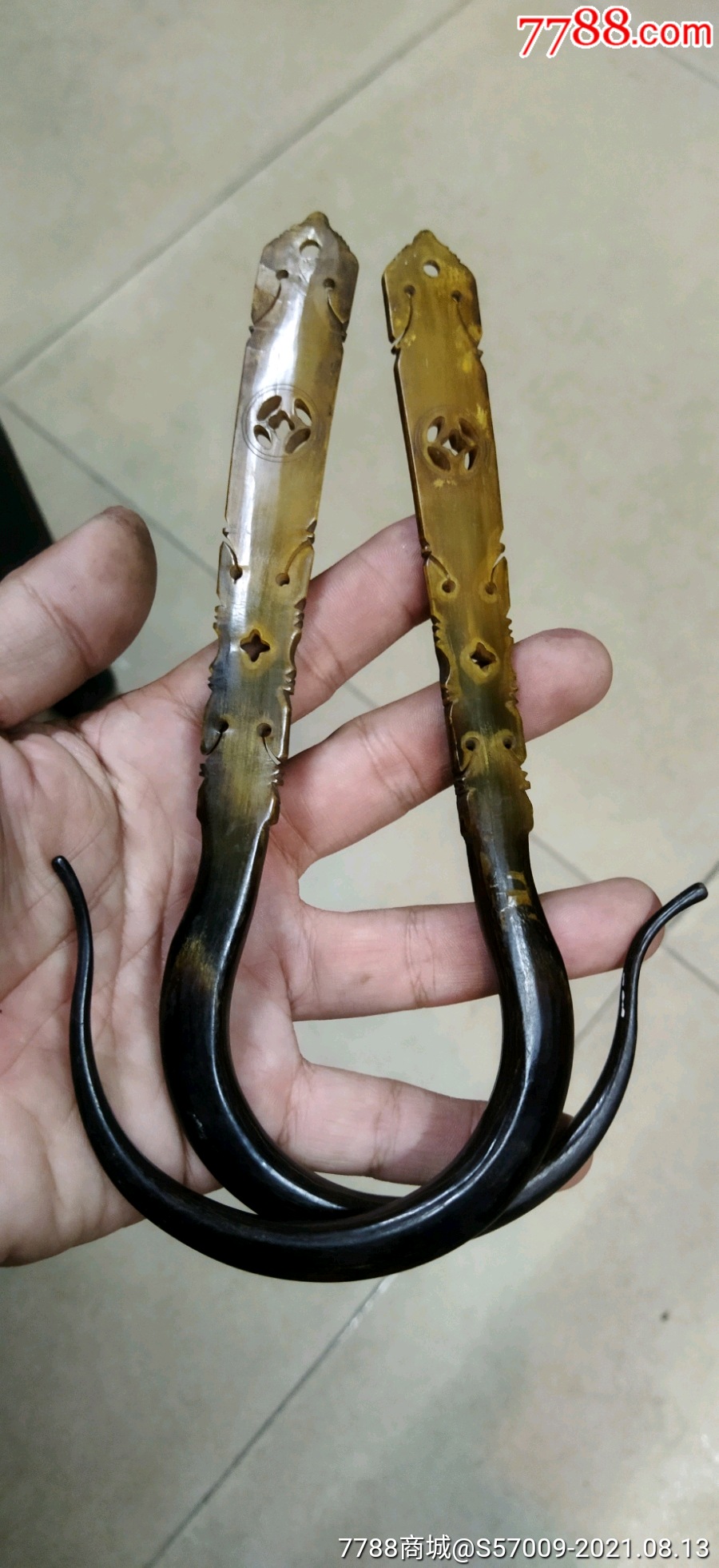 清代蛇颠角蚊帐钩