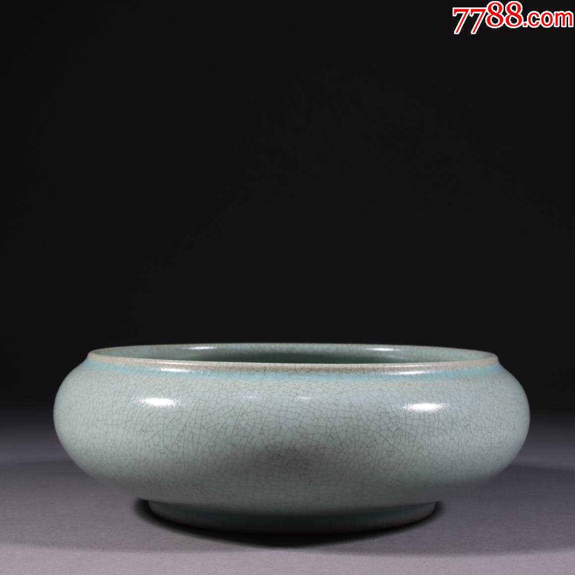 回流汝窑满开片文房笔洗