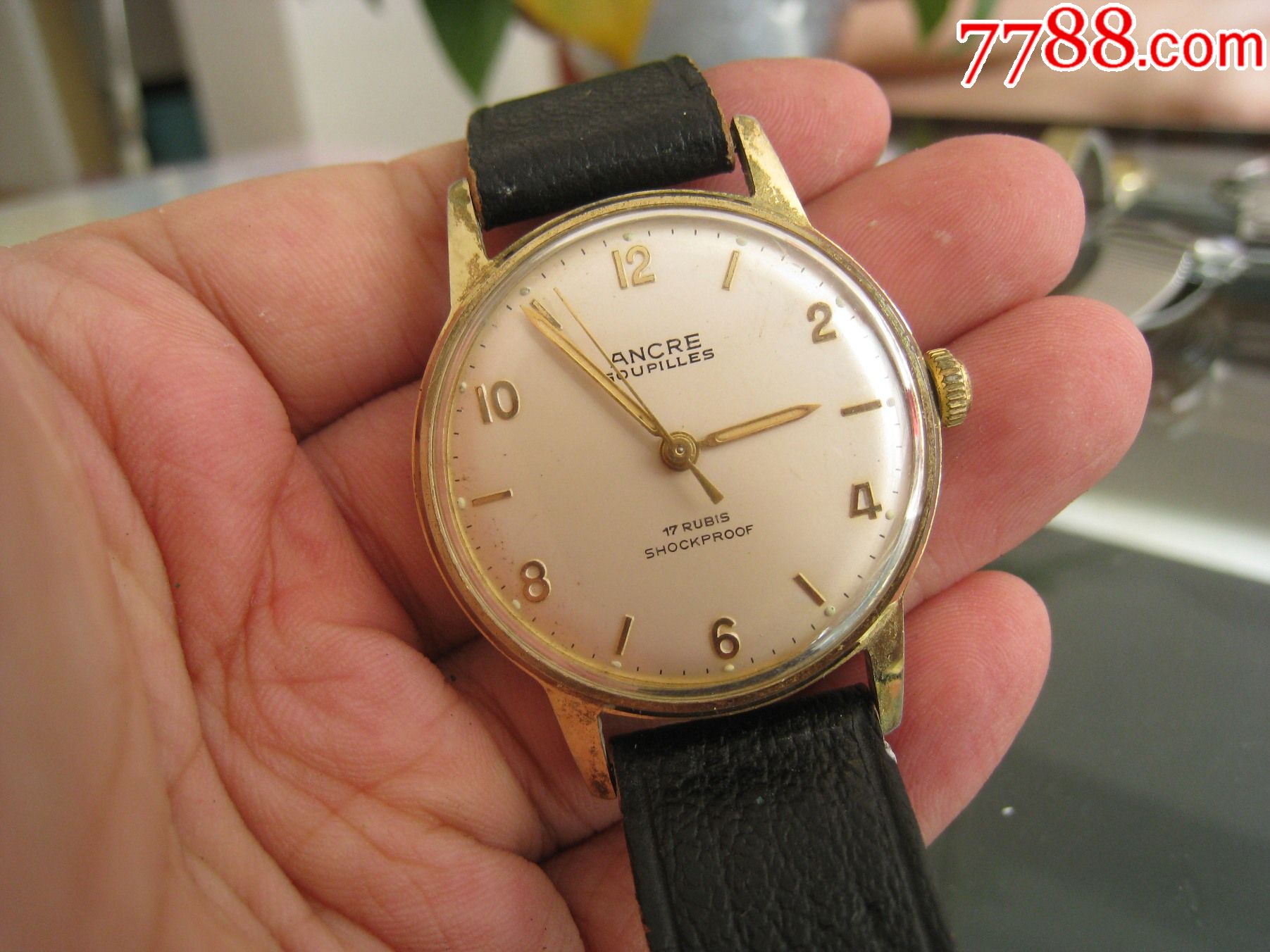 瑞士古董表包金ancre安克雷中古表(手动机械)男