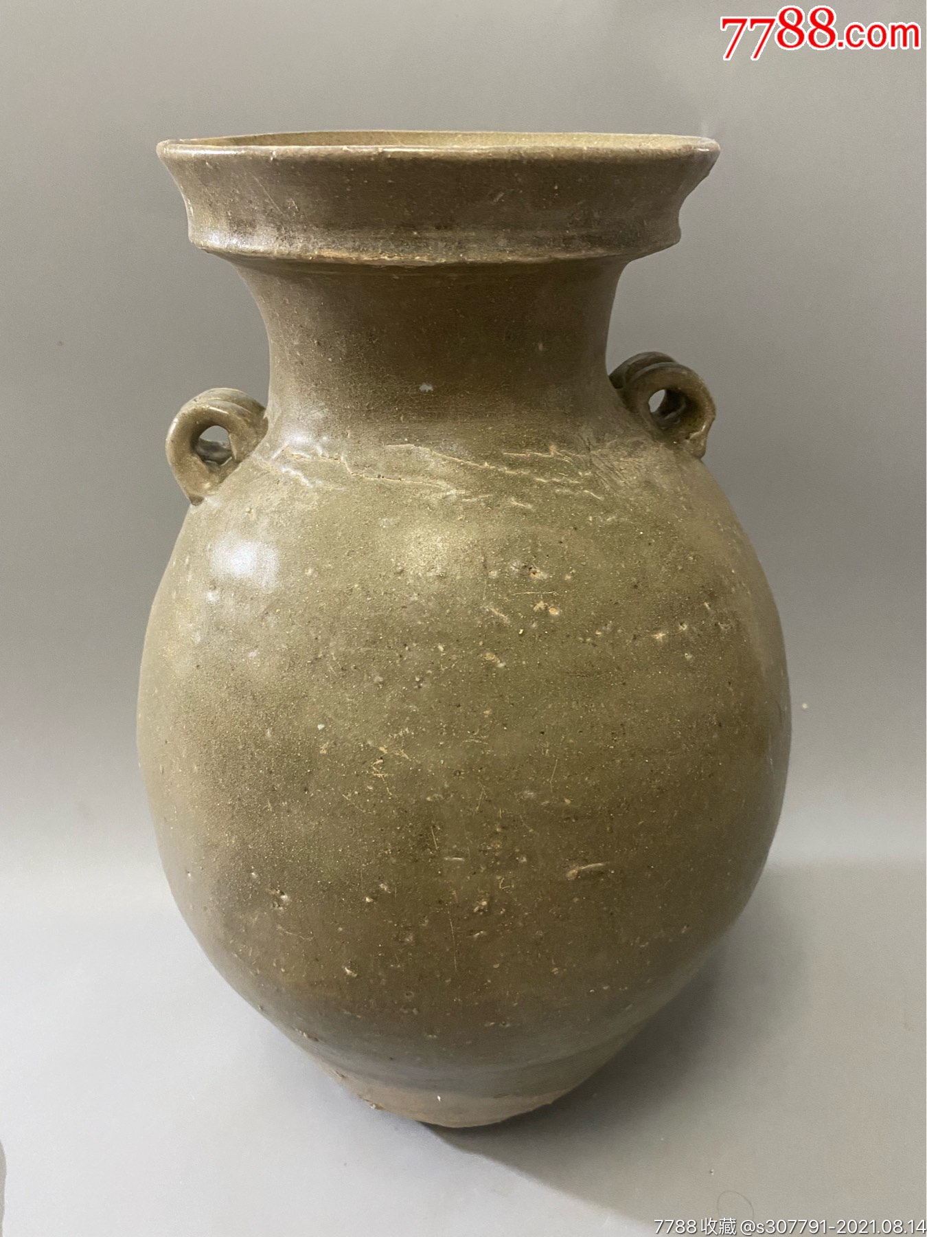 唐代越窑四系盘口瓶_青瓷/秘色瓷_杂七杂八古美术【7788收藏__收藏