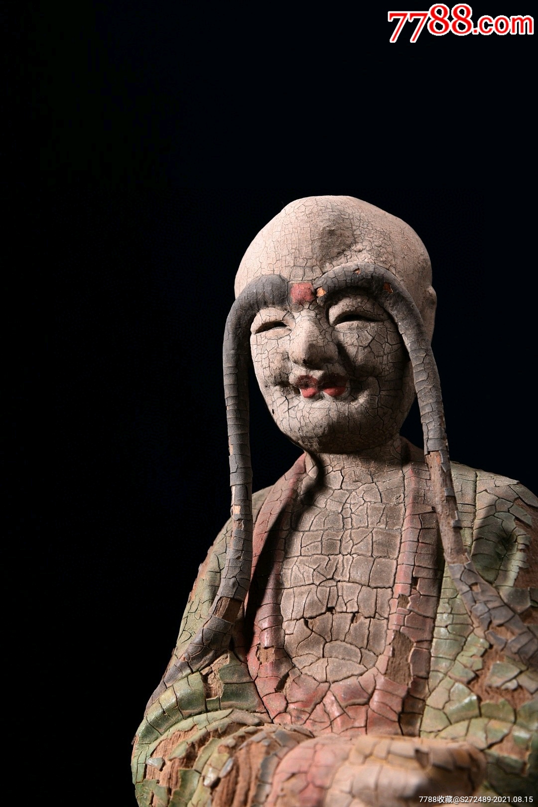 老木雕长眉罗汉像,不议价_木佛像/人像_第5张_7788奇石收藏