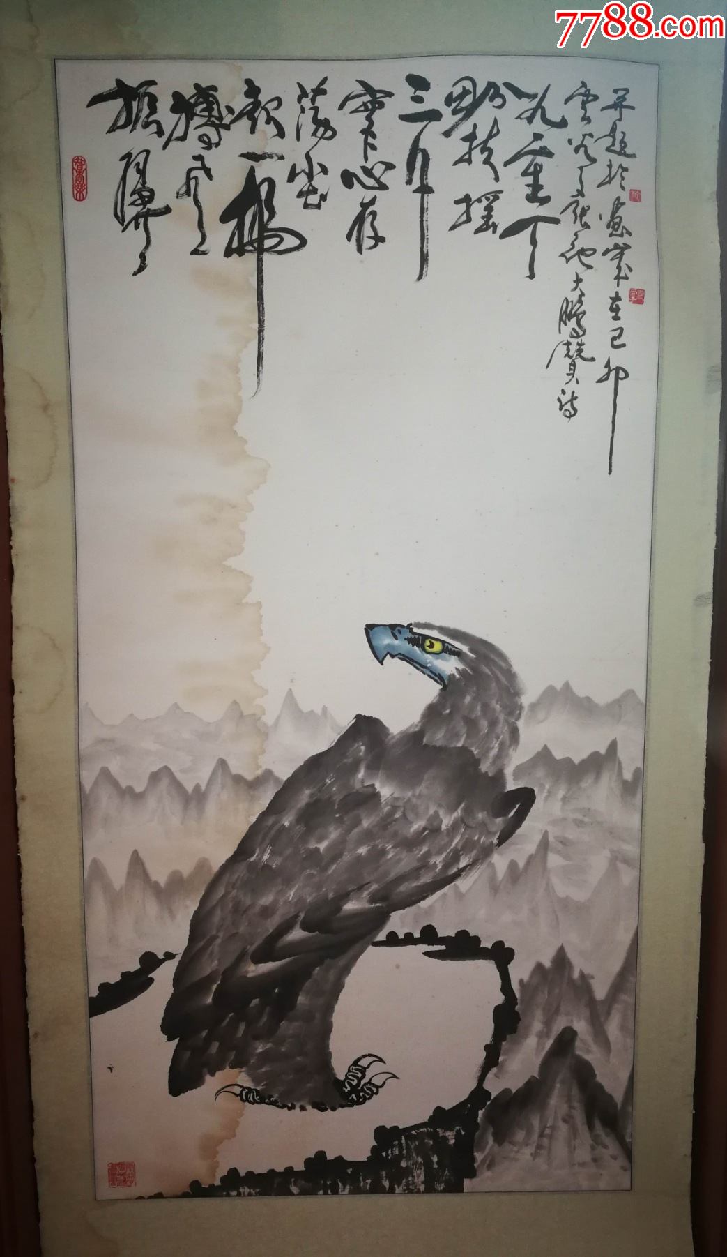 画家张大鹏先生手绘花鸟作品(已裱画片)尺寸137公分×68公分