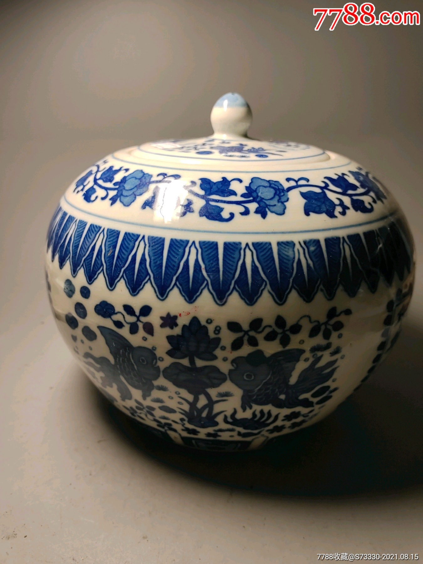 90年代以后景德镇青花冬瓜罐子一只