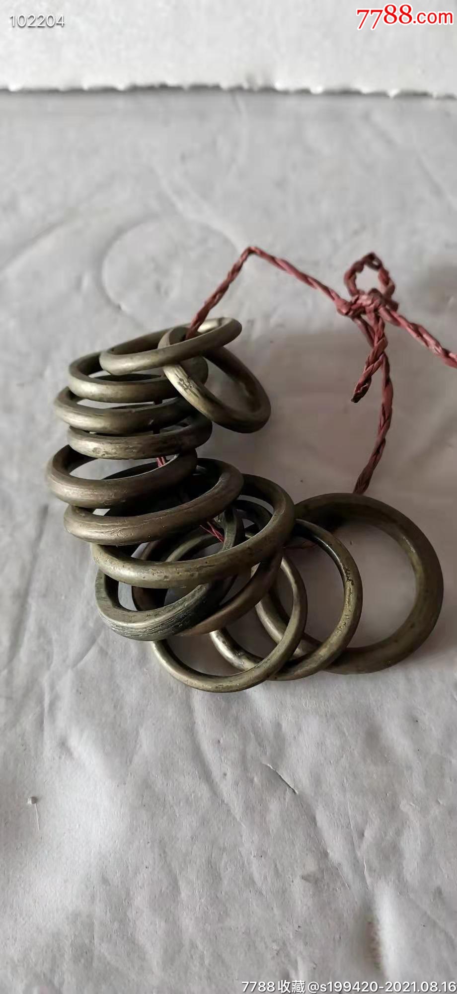 清代老铜圈13个.有大有小,如图包老保真.