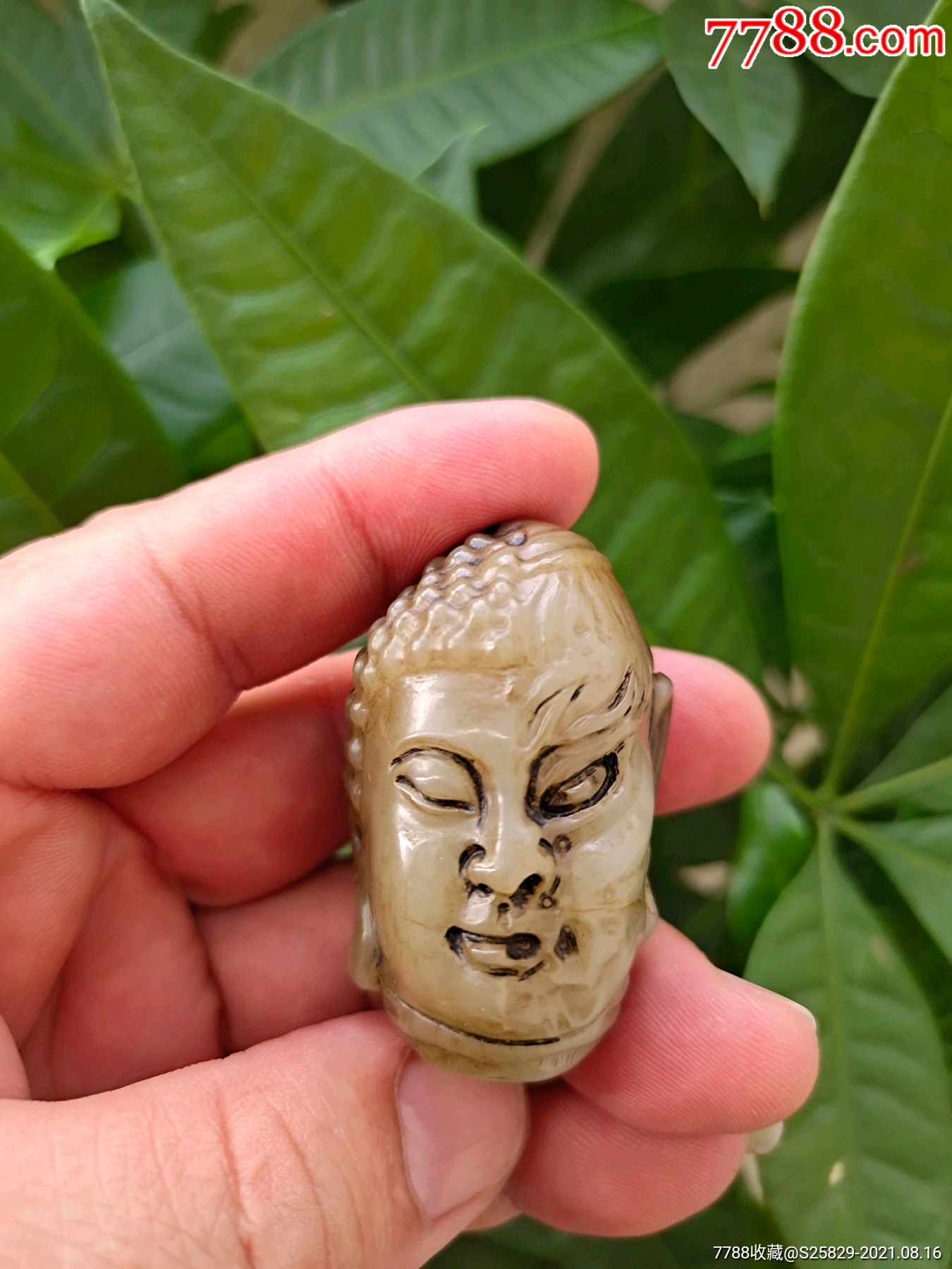 旧藏和田玉佛头一念之间